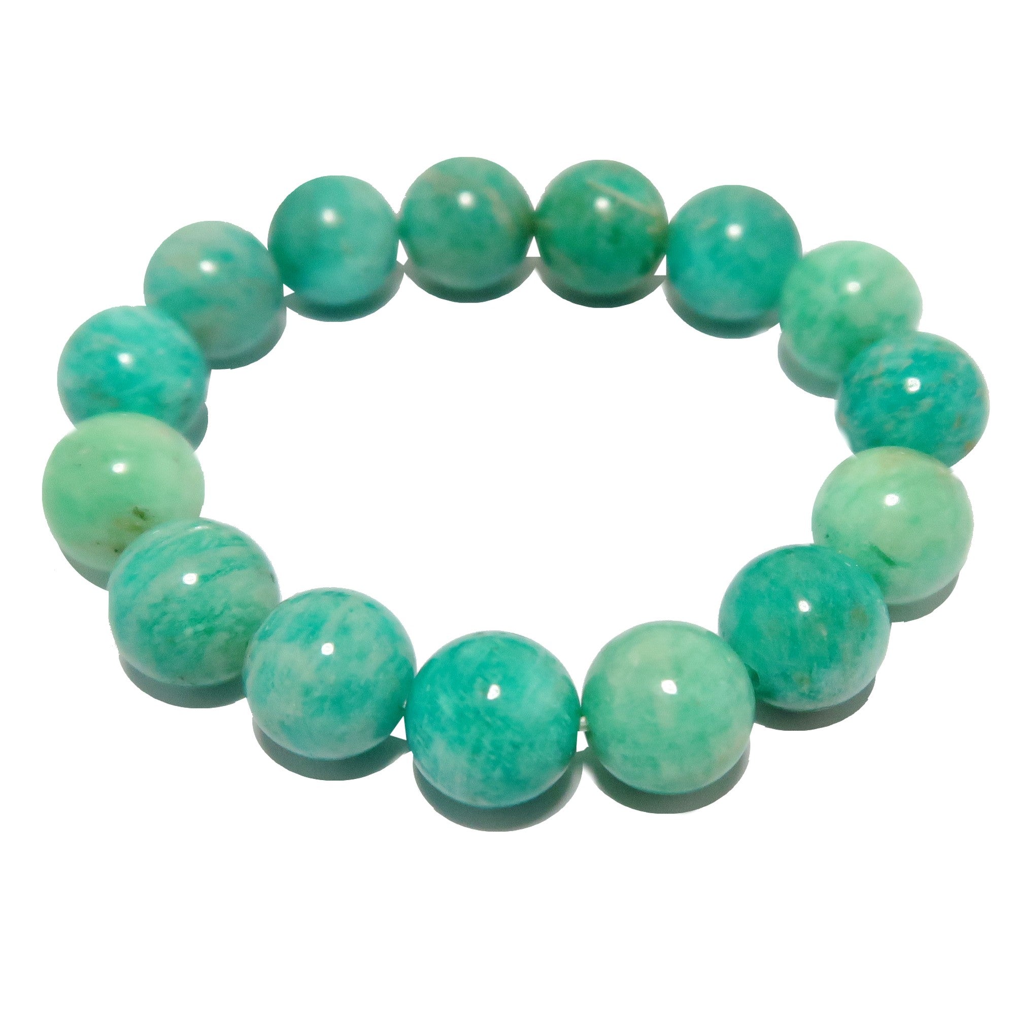 Amazonit-Armband Aquablau-grüne Perlen des Paradieses