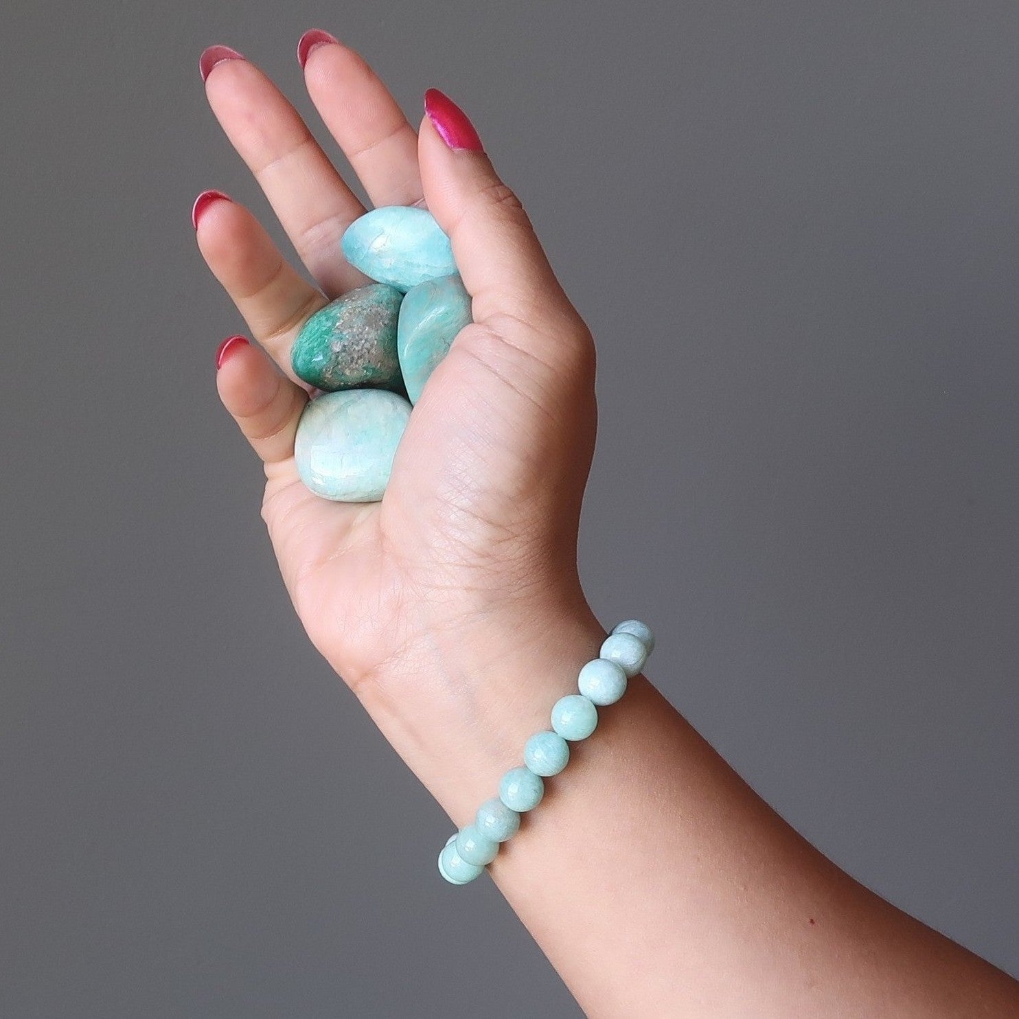 Amazonite Bracelet Aqua Blue Green Beads of Paradise
