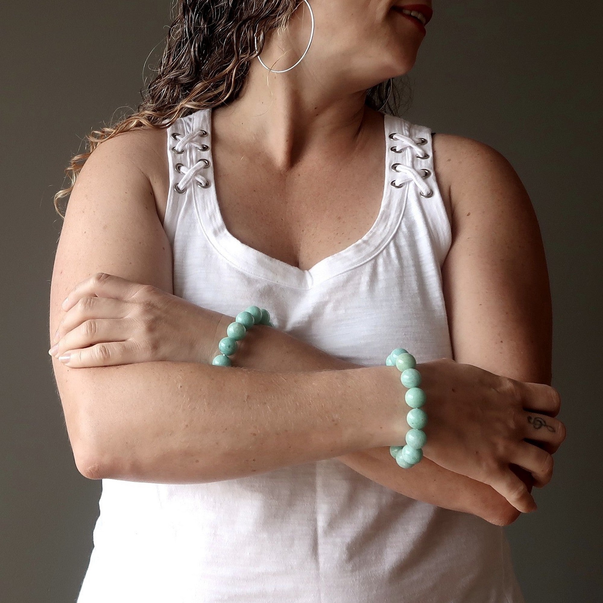 Amazonite Bracelet Aqua Blue Green Beads of Paradise