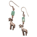 Amazonit Ohrringe Giraffe Kupfer facettierte Steine