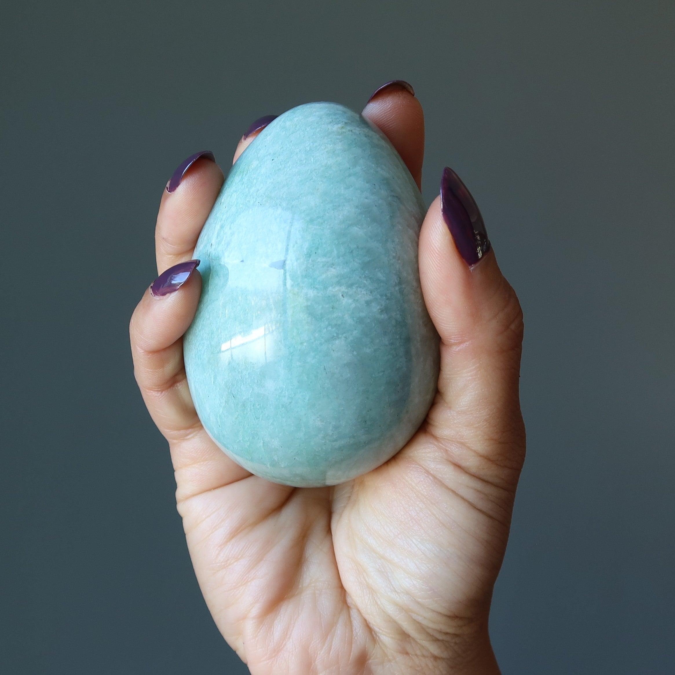 Amazonite Egg Glistening Sea Relaxation Stone