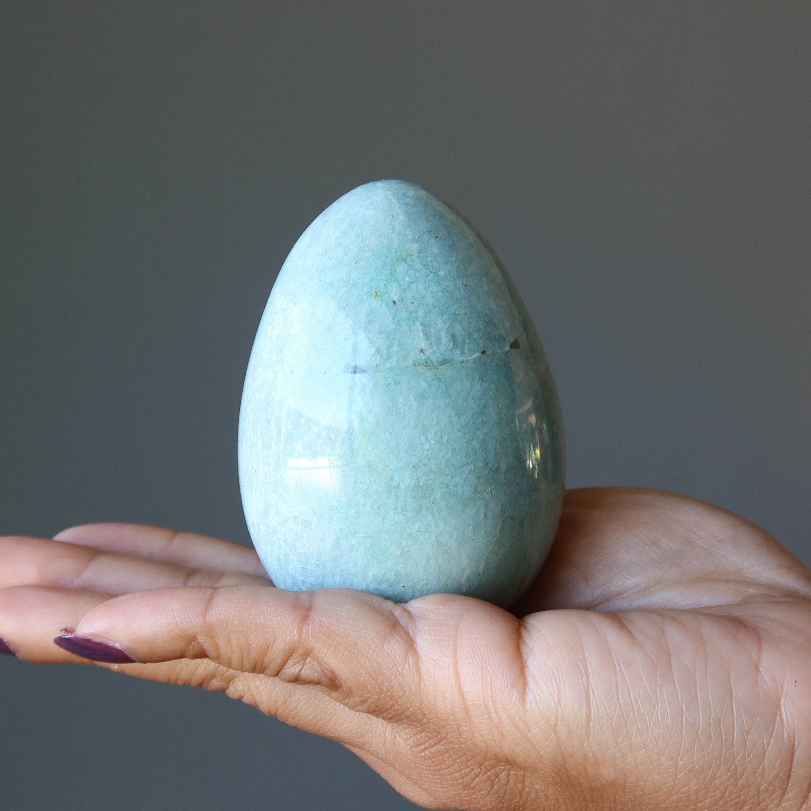 Amazonite Egg Glistening Sea Relaxation Stone