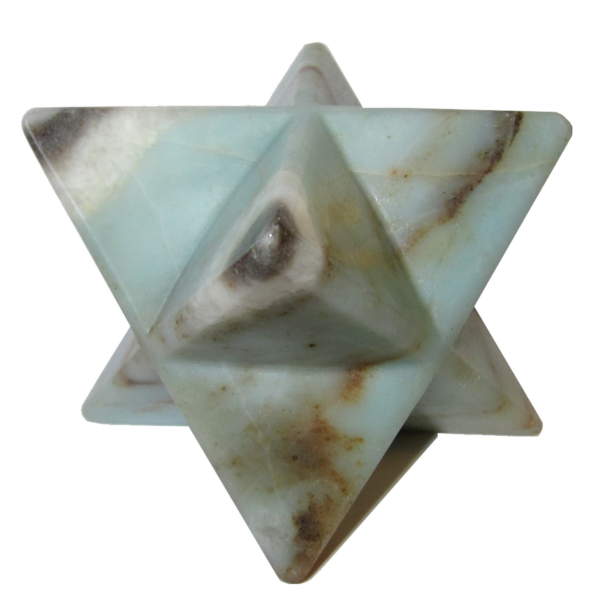 Amazonit Merkabah Kühler blaugrüner Heilungsstern