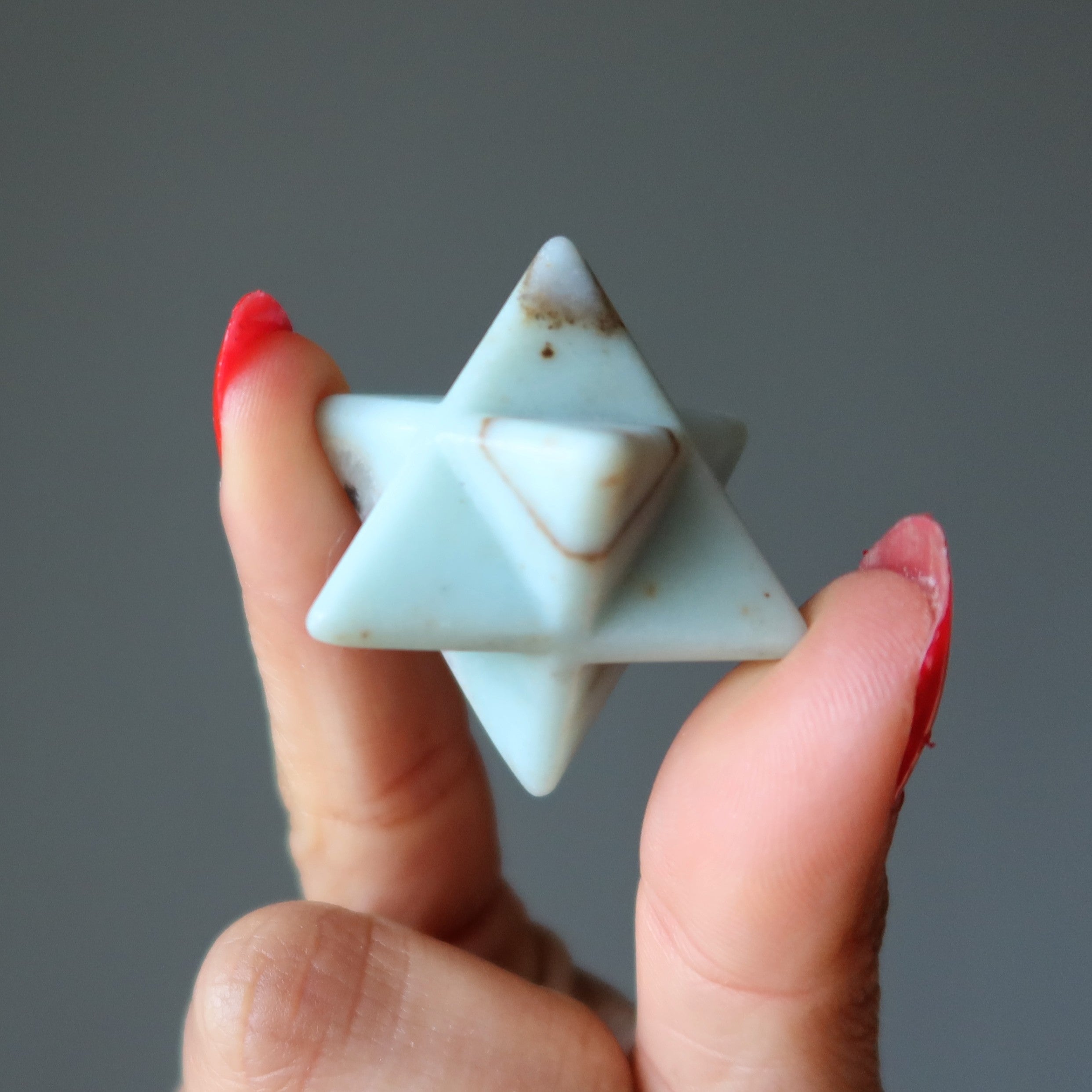 Amazonit Merkabah Kühler blaugrüner Heilungsstern