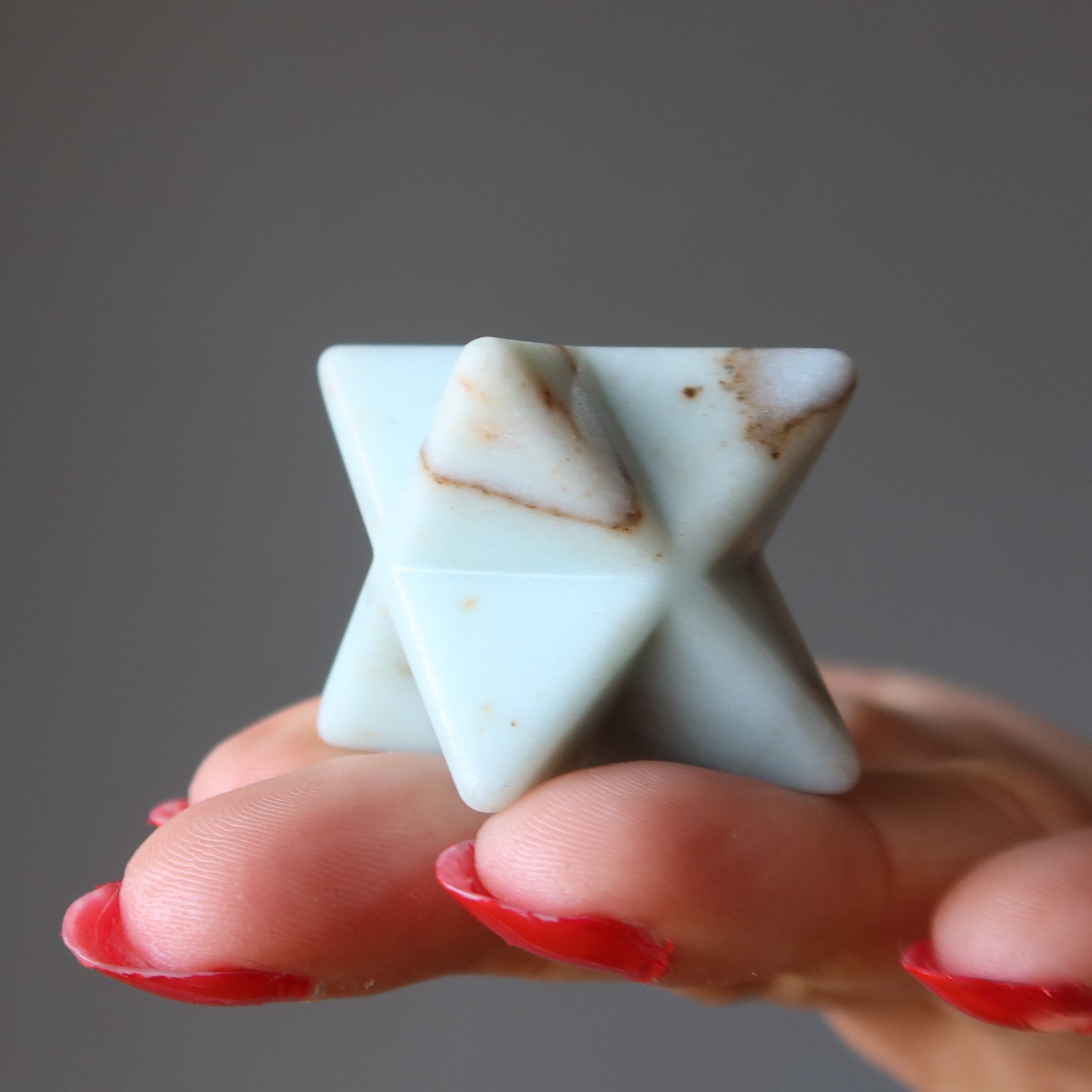 Amazonit Merkabah Kühler blaugrüner Heilungsstern