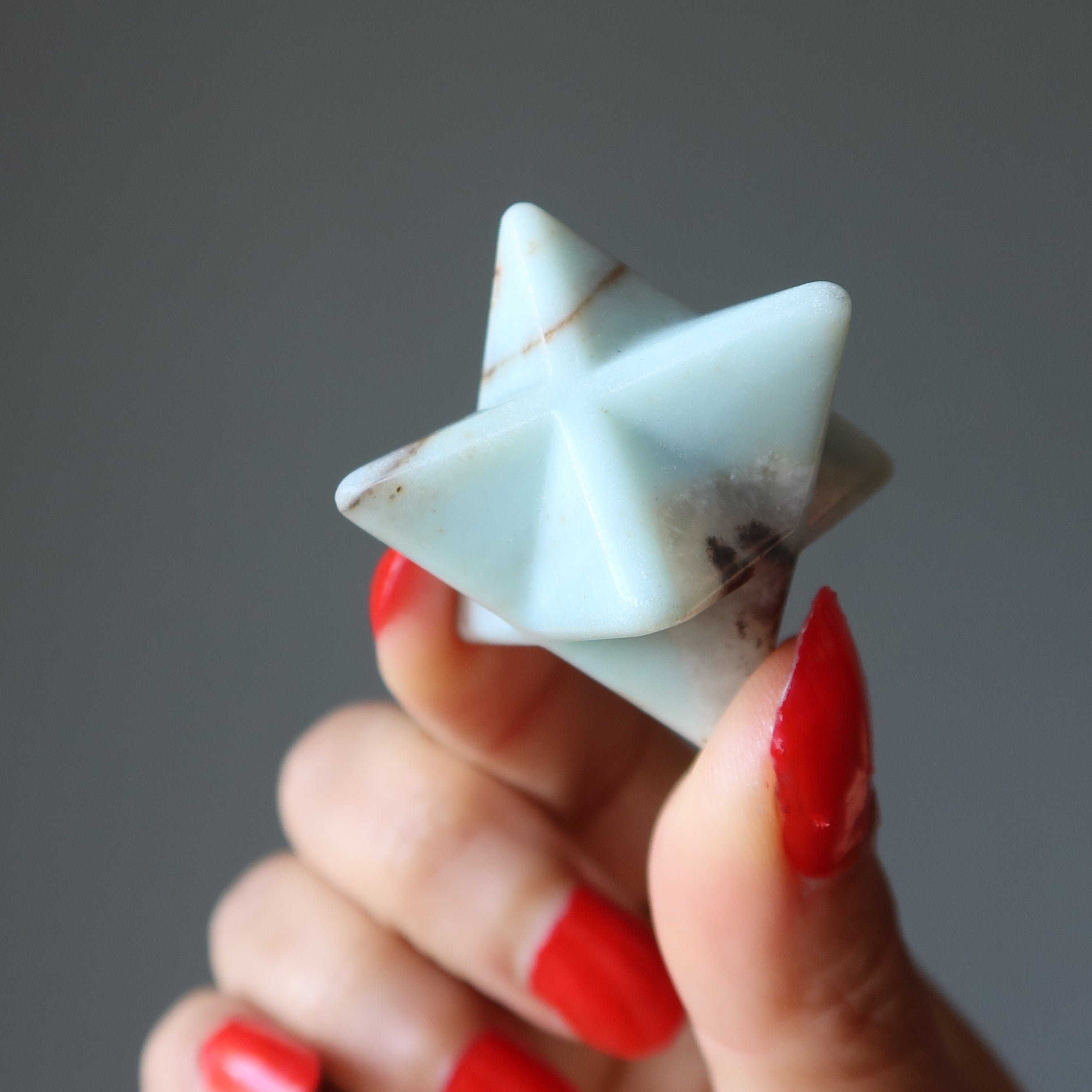 Amazonit Merkabah Kühler blaugrüner Heilungsstern