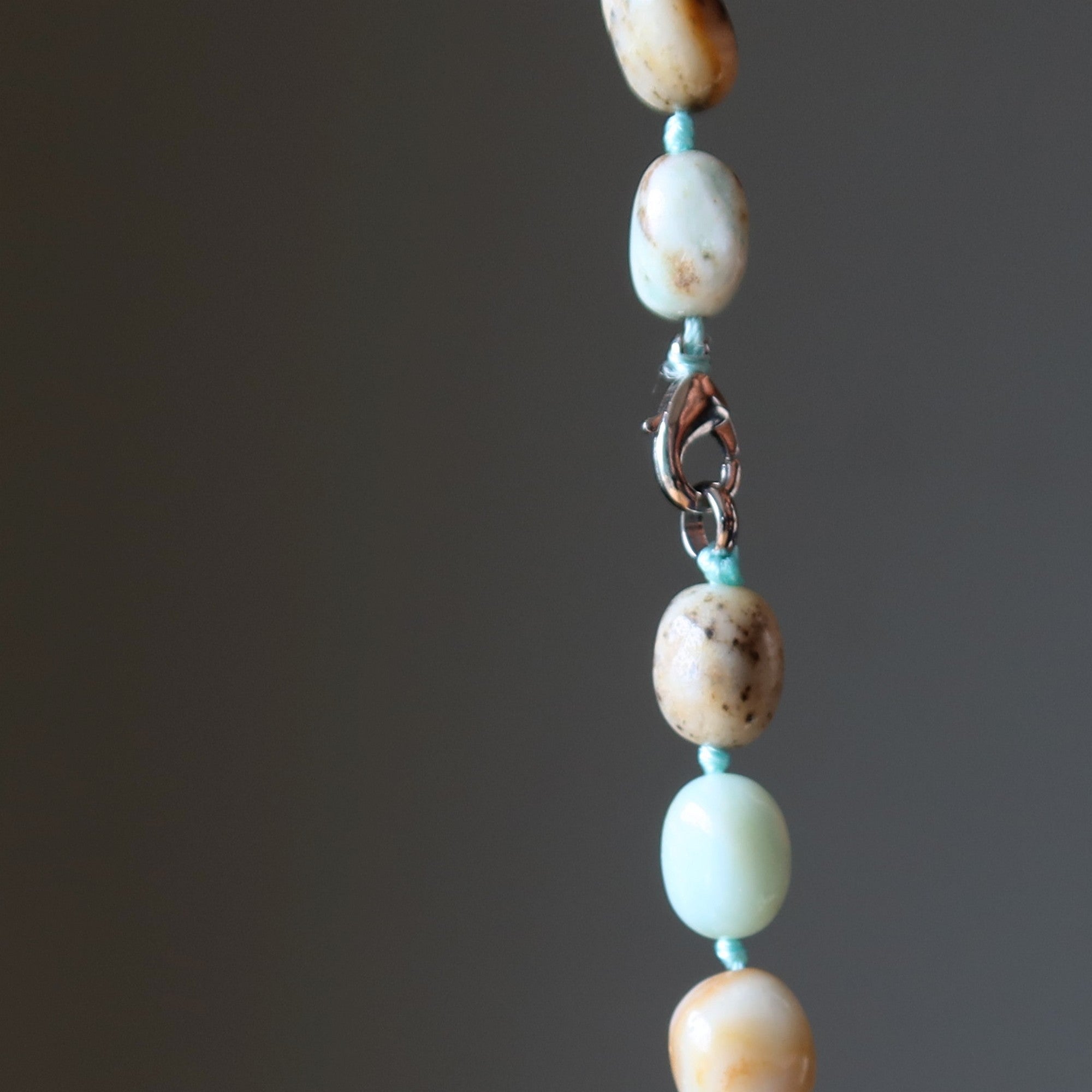 Amazonite Necklace Flower of Creation Knotted Crystals