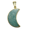 Amazonite Pendant Intuitive Crescent Moon Ocean Tide