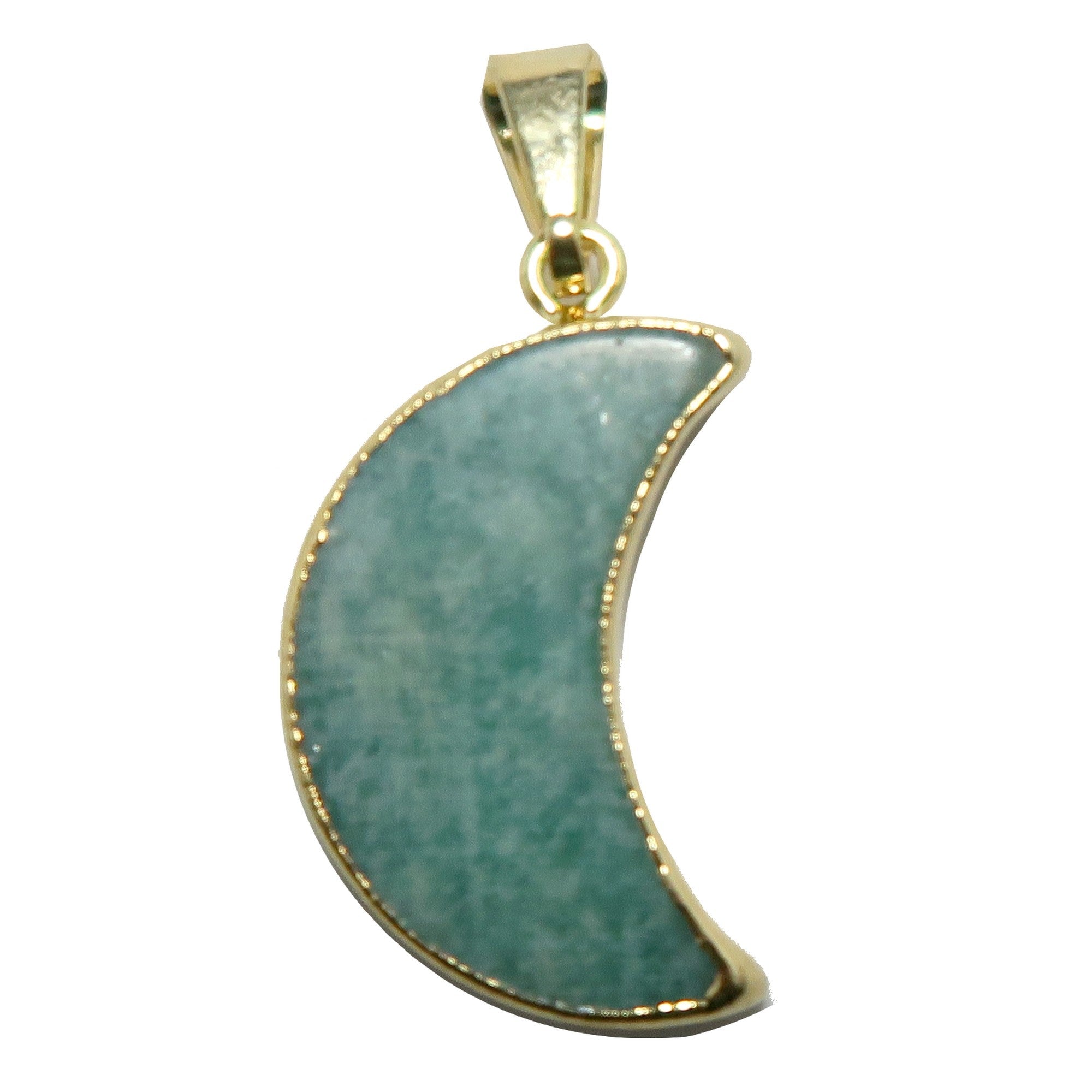 Amazonite Pendant Intuitive Crescent Moon Ocean Tide