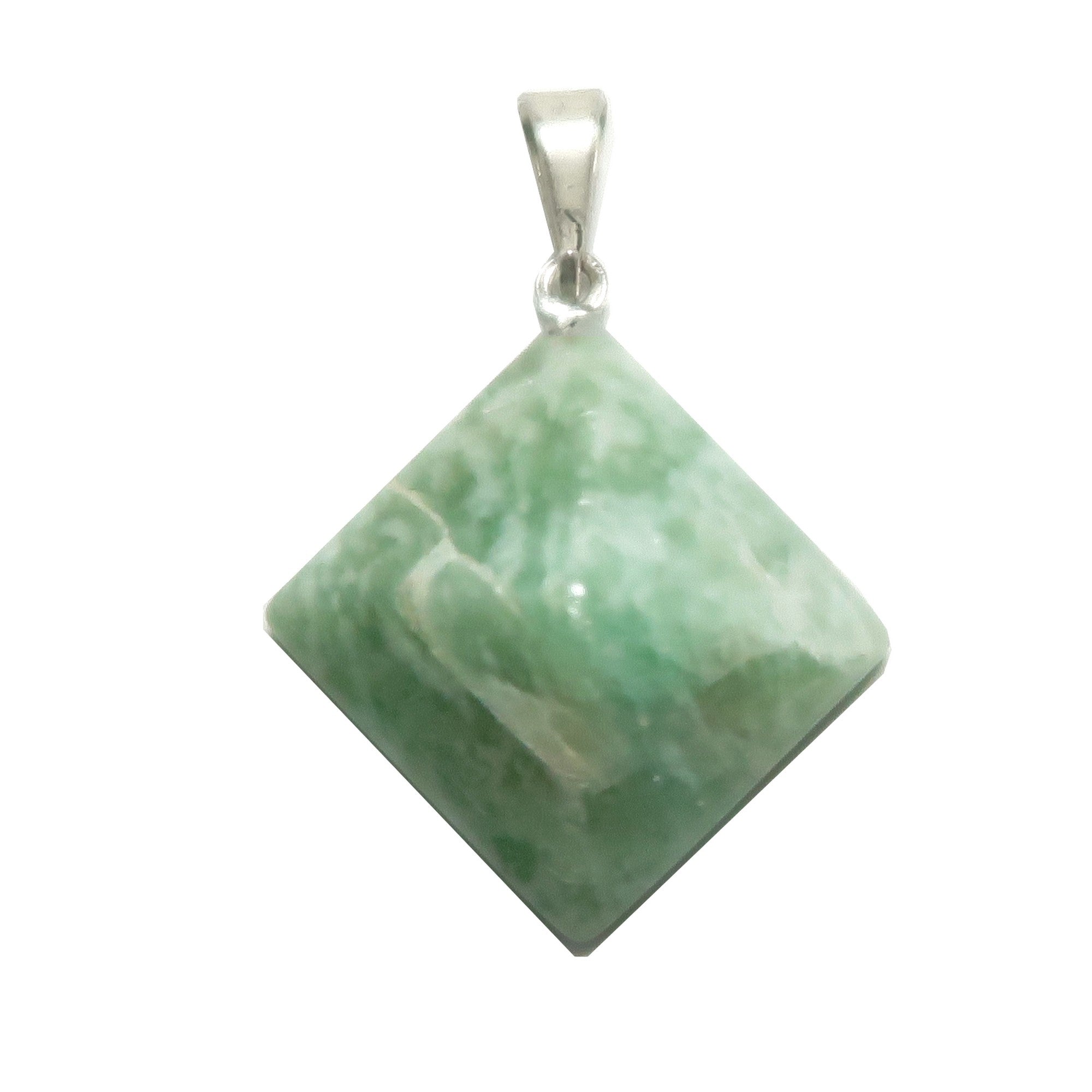 Amazonite Pendant Pyramid Atlantis Stone Silver