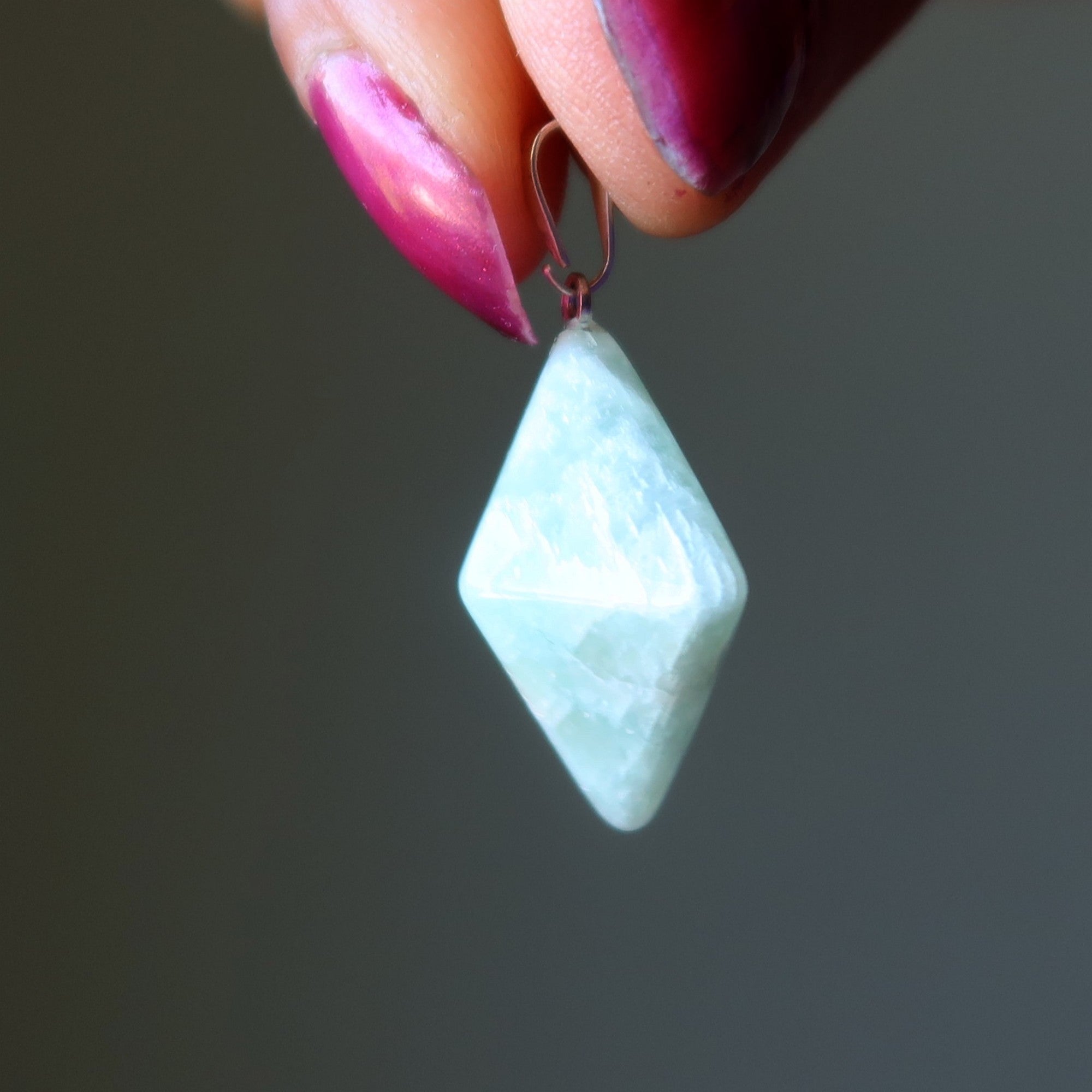 Amazonite Pendant Pyramid Atlantis Stone Silver