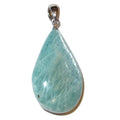 Pendentif Amazonite Goutte Océanique Luxuriante Vert Aqua