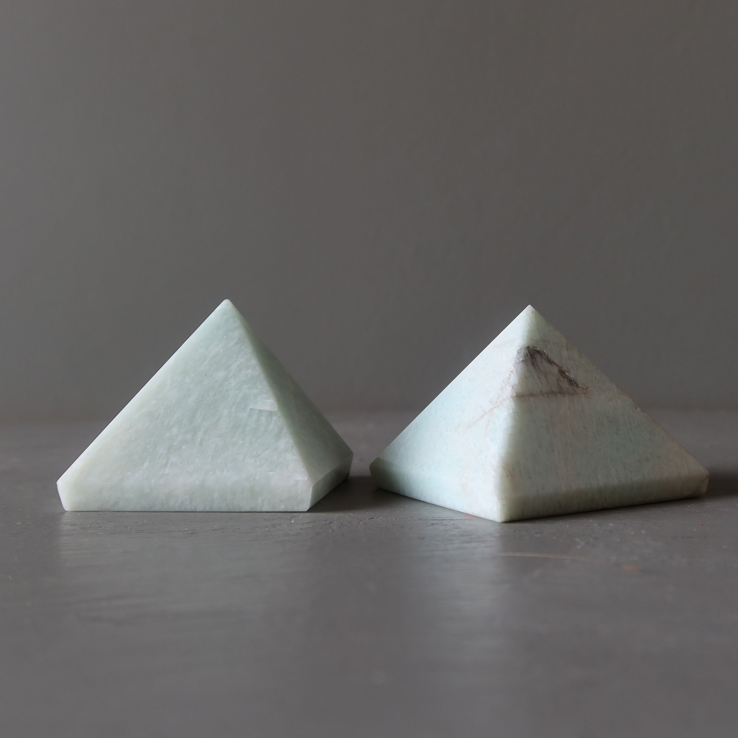 Amazonite Pyramid Gentle Green Stone Healing Light