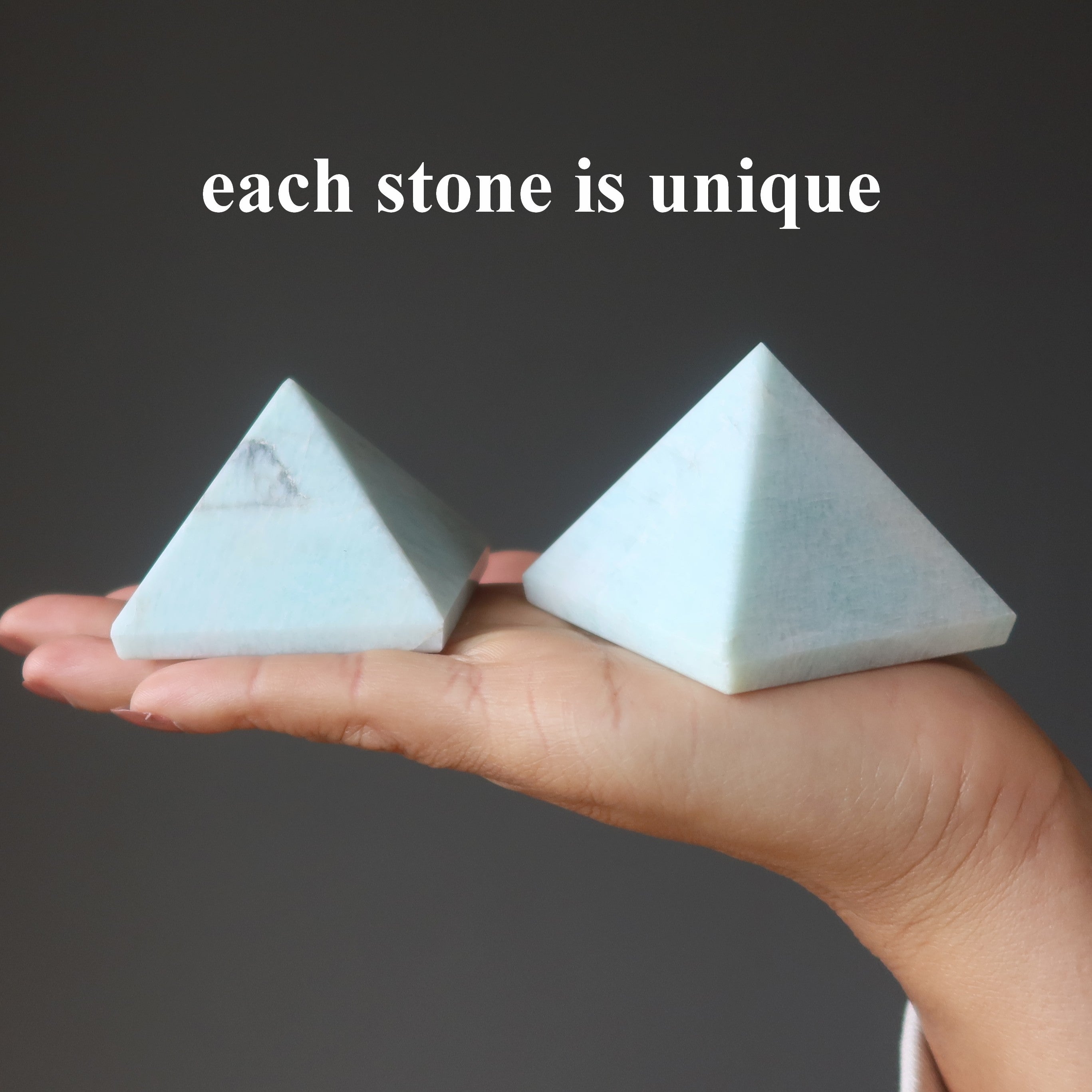 Amazonite Pyramid Gentle Green Stone Healing Light