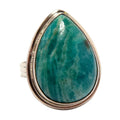Amazonite Ring Ride the Tide Aqua Teardrop Gem Sterling Silver
