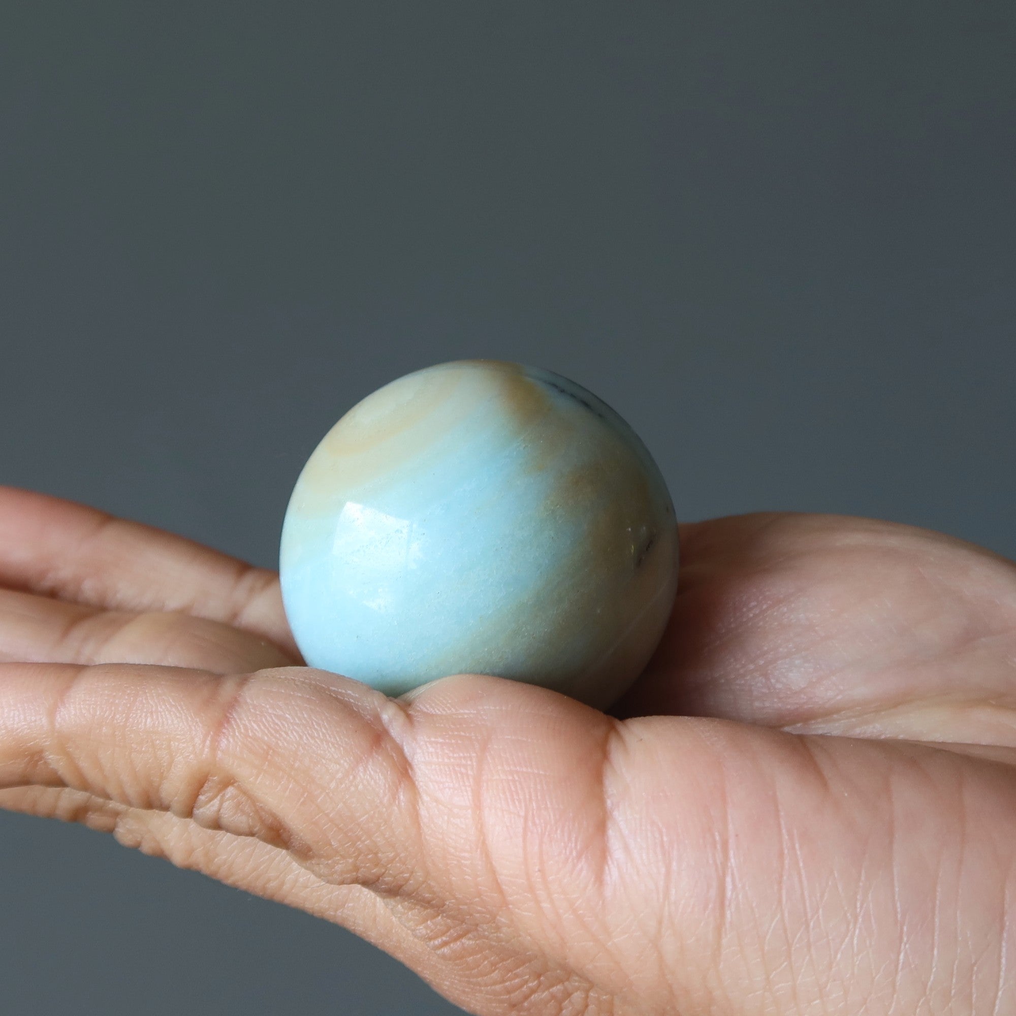 Sphère d'amazonite Boule de cristal menthe givrée