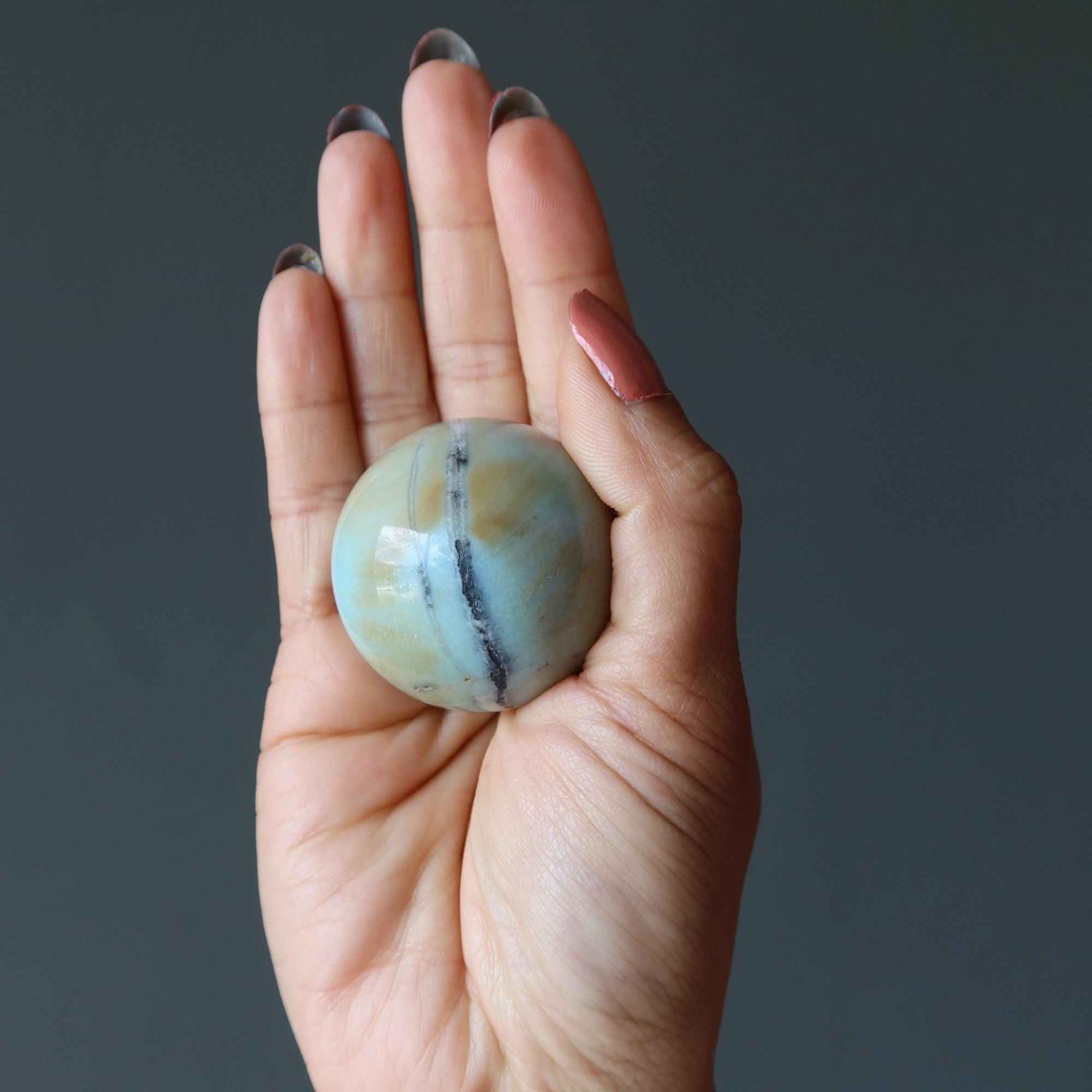 Sphère d'amazonite Boule de cristal menthe givrée