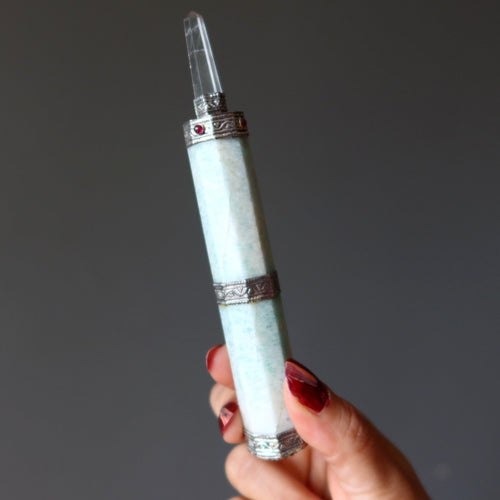 Amazonit Aura Stab Heiler Verwundeter Krieger