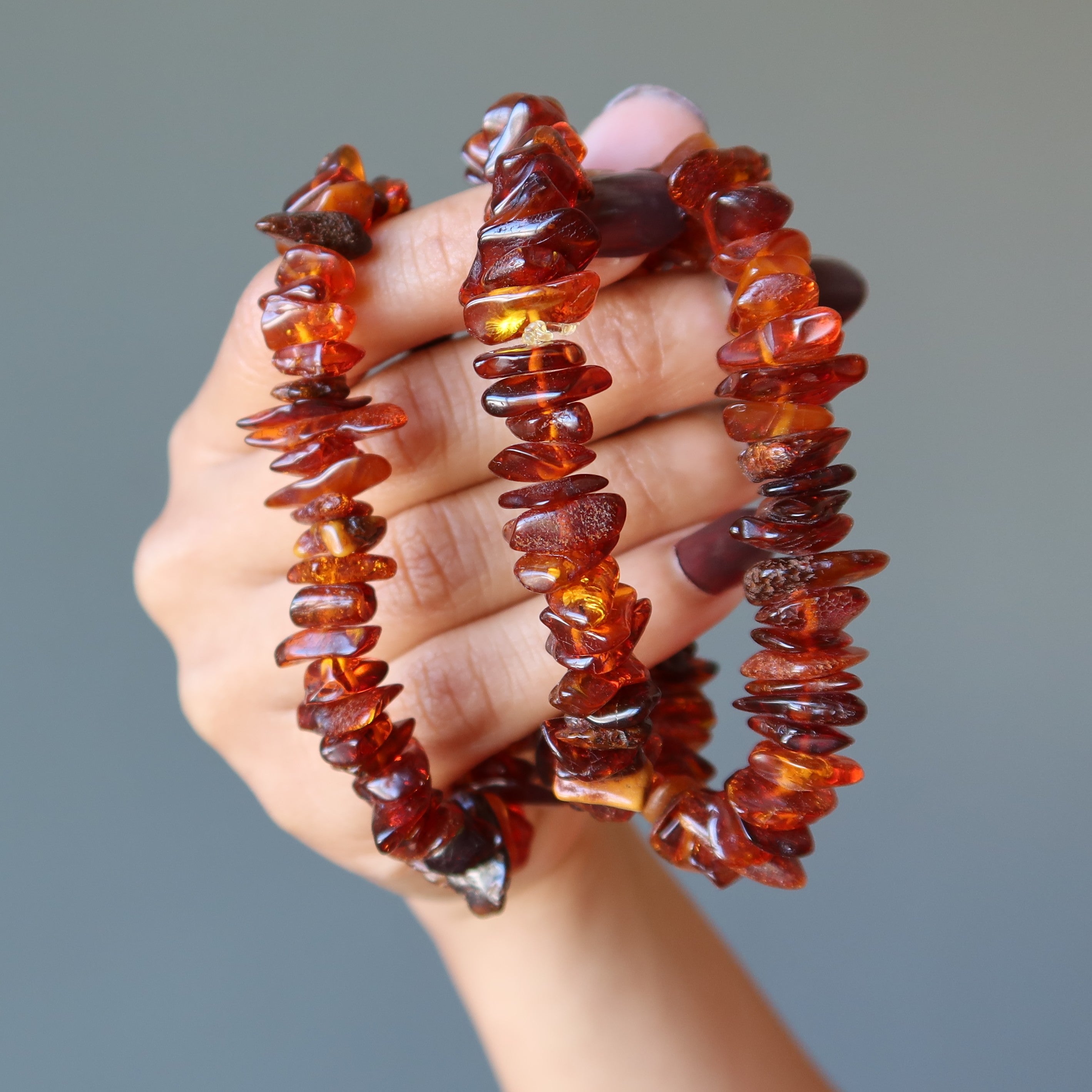 Bracelet Ambre Abondance de la Baltique Cristal Précieux