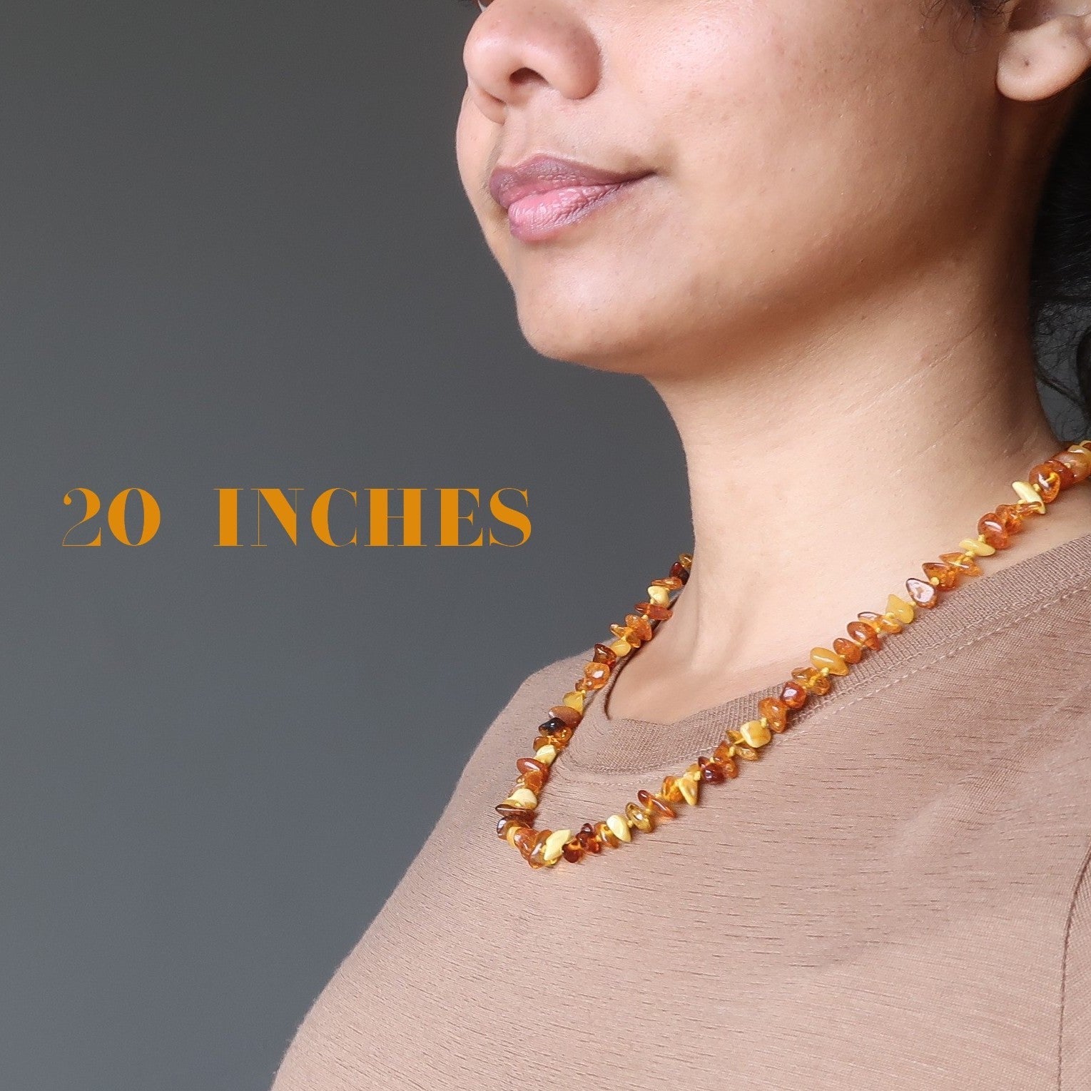 Amber Necklace Sunny Spirit Yellow Orange Gemstone