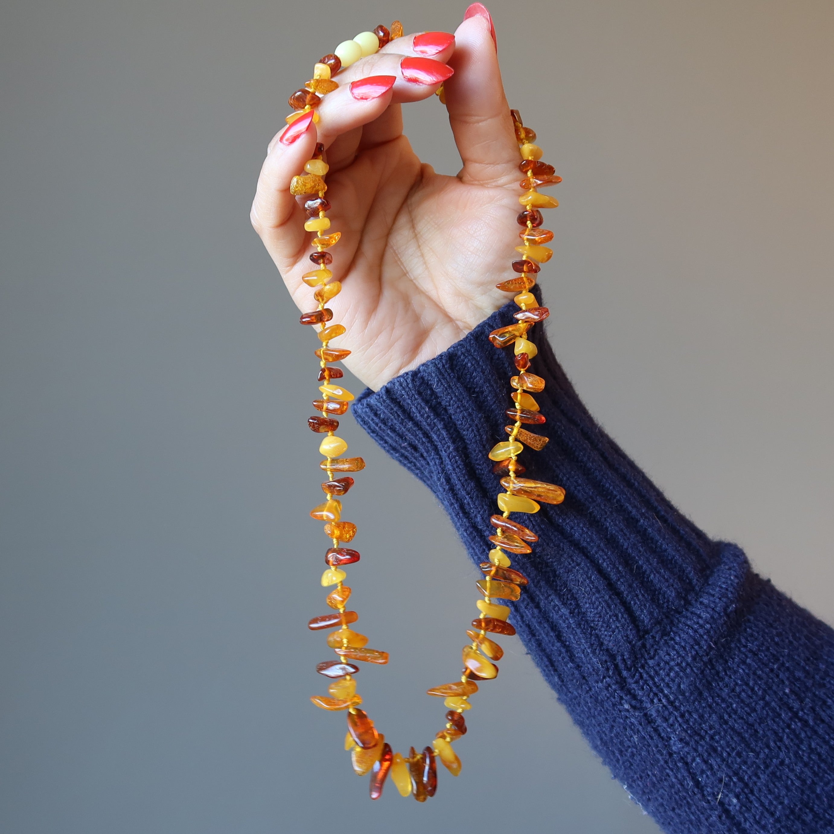 Amber Necklace Sunny Spirit Yellow Orange Gemstone