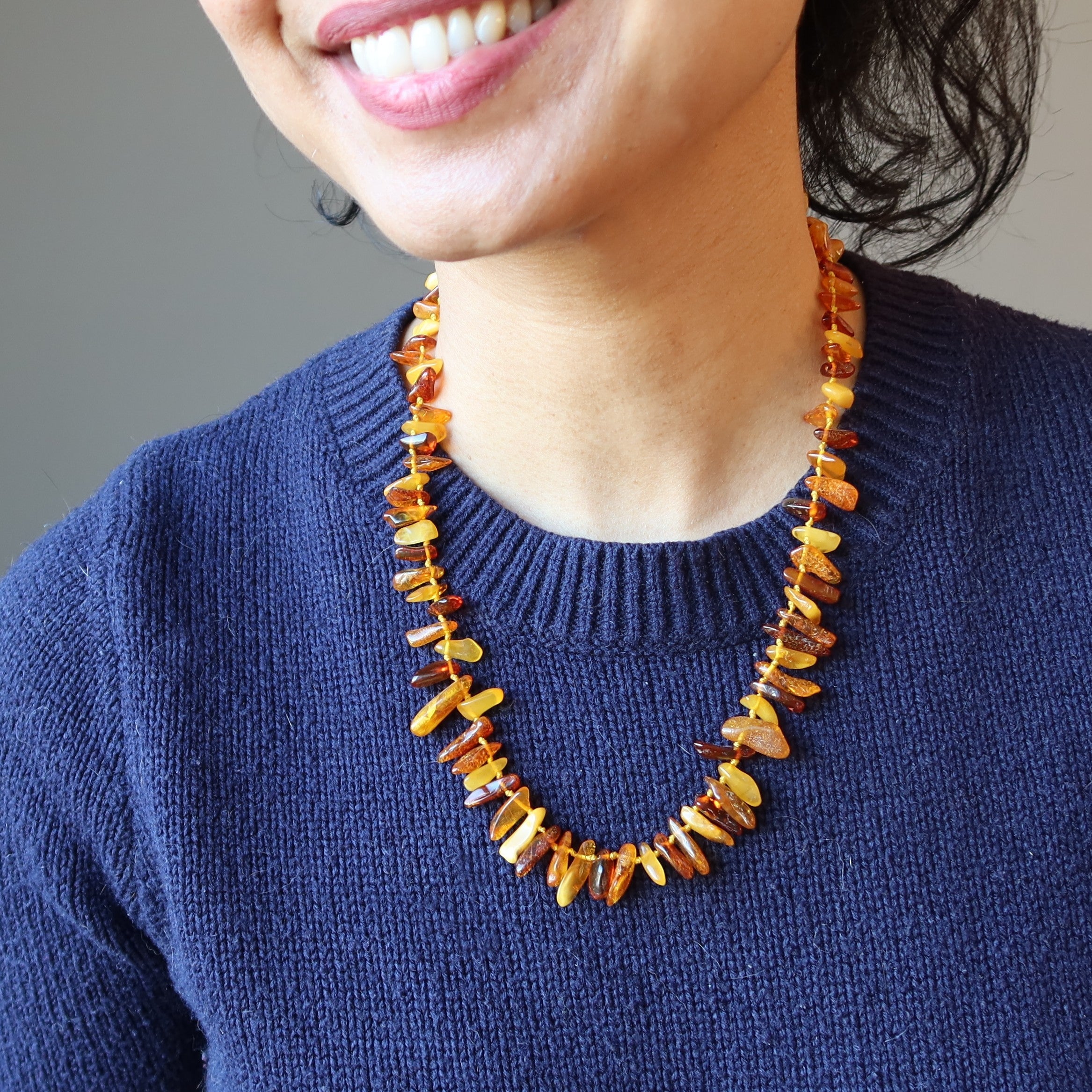 Amber Necklace Sunny Spirit Yellow Orange Gemstone