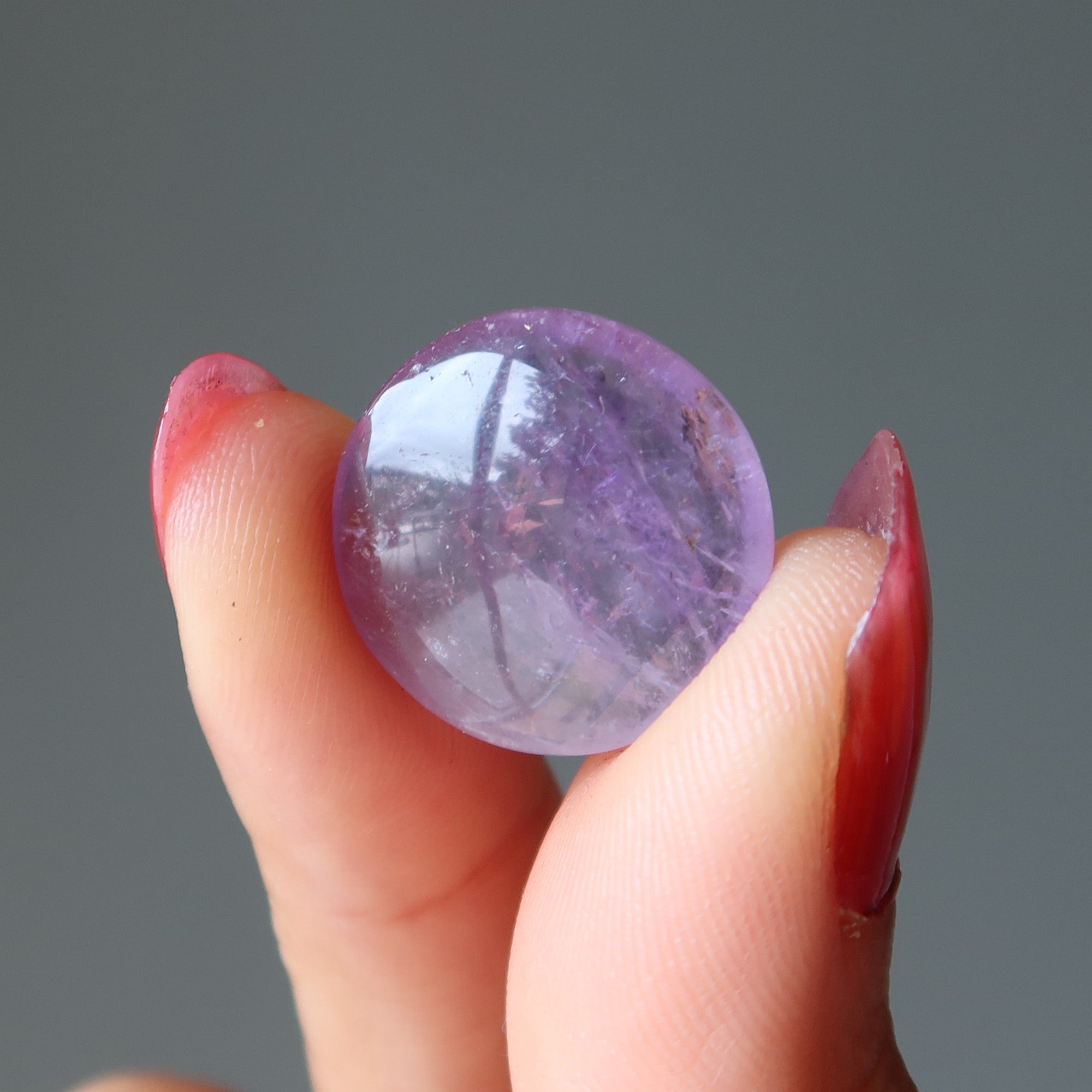 Amethyst Grid Crystal Spiritual Mandala Coin