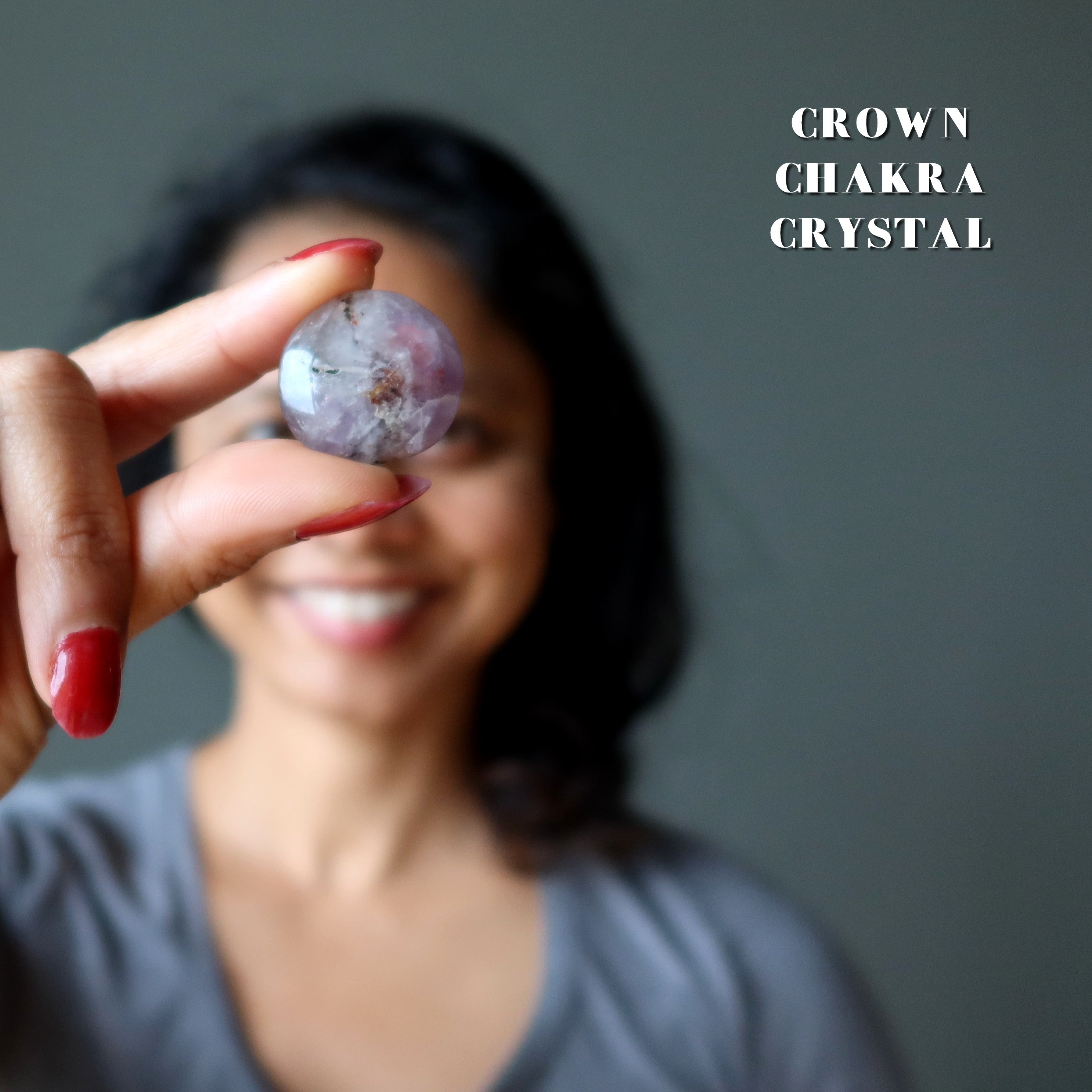 Amethyst Grid Crystal Spiritual Mandala Coin