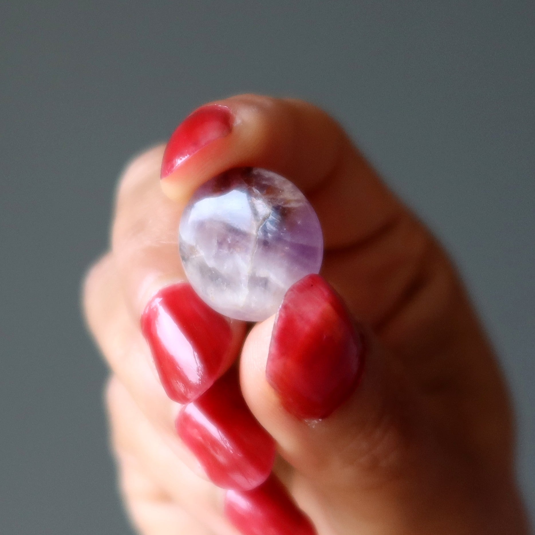 Amethyst Grid Crystal Spiritual Mandala Coin