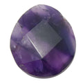 Amethyst Grid Crystal Pear Faceted Purple Gemstone