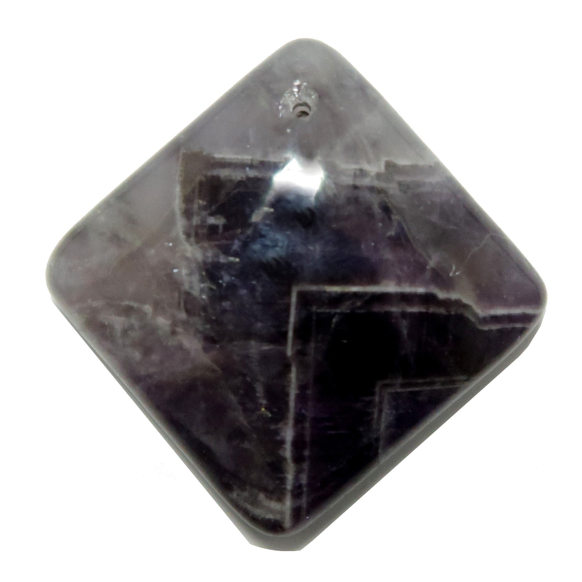 Grille d'améthyste, cristal, violet, chevron, diamant, percé