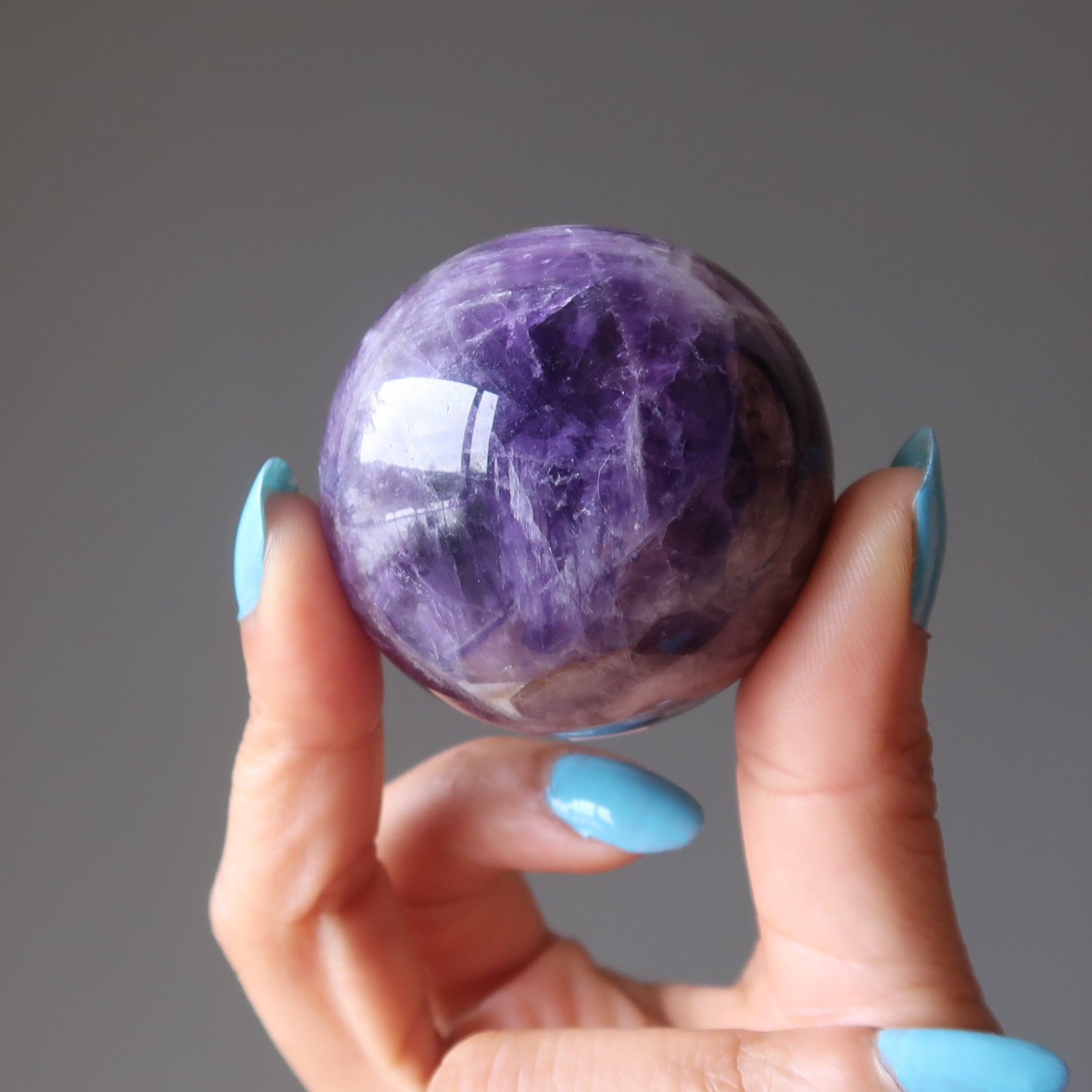 Amethyst Sphere Deep Soul Healing Dark Purple Uruguay Crystal Ball