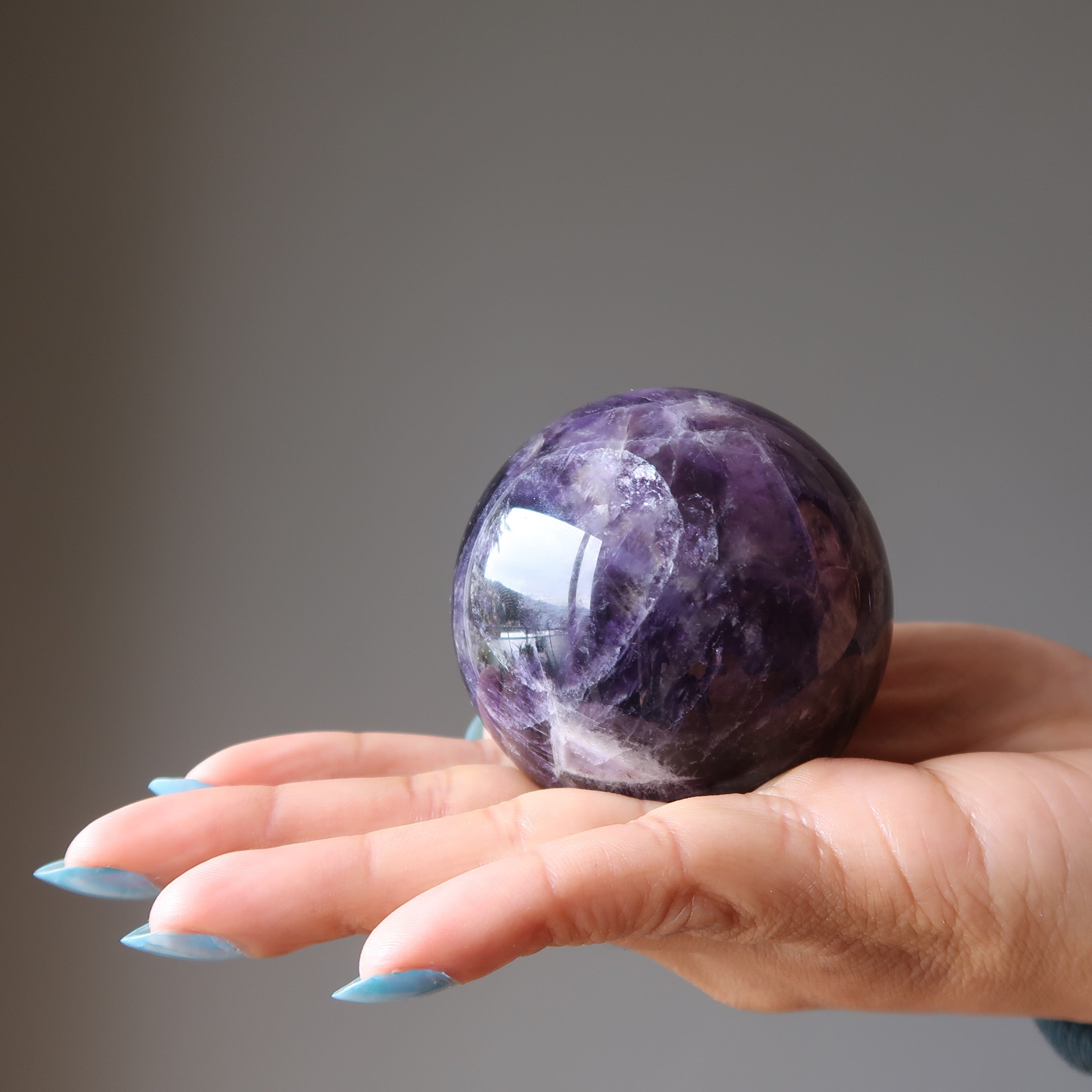 Amethyst Sphere Deep Soul Healing Dark Purple Uruguay Crystal Ball