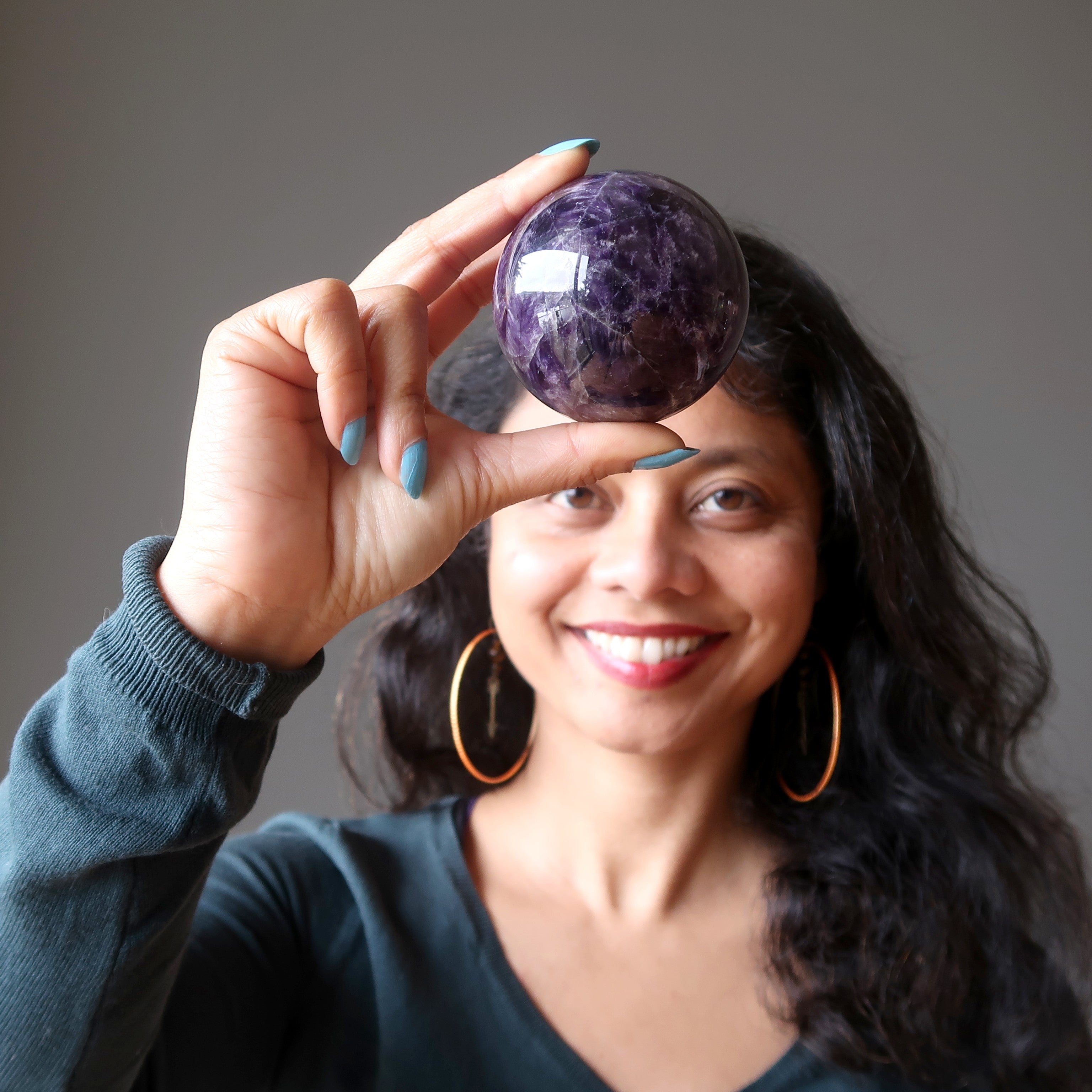 Amethyst Sphere Deep Soul Healing Dark Purple Uruguay Crystal Ball