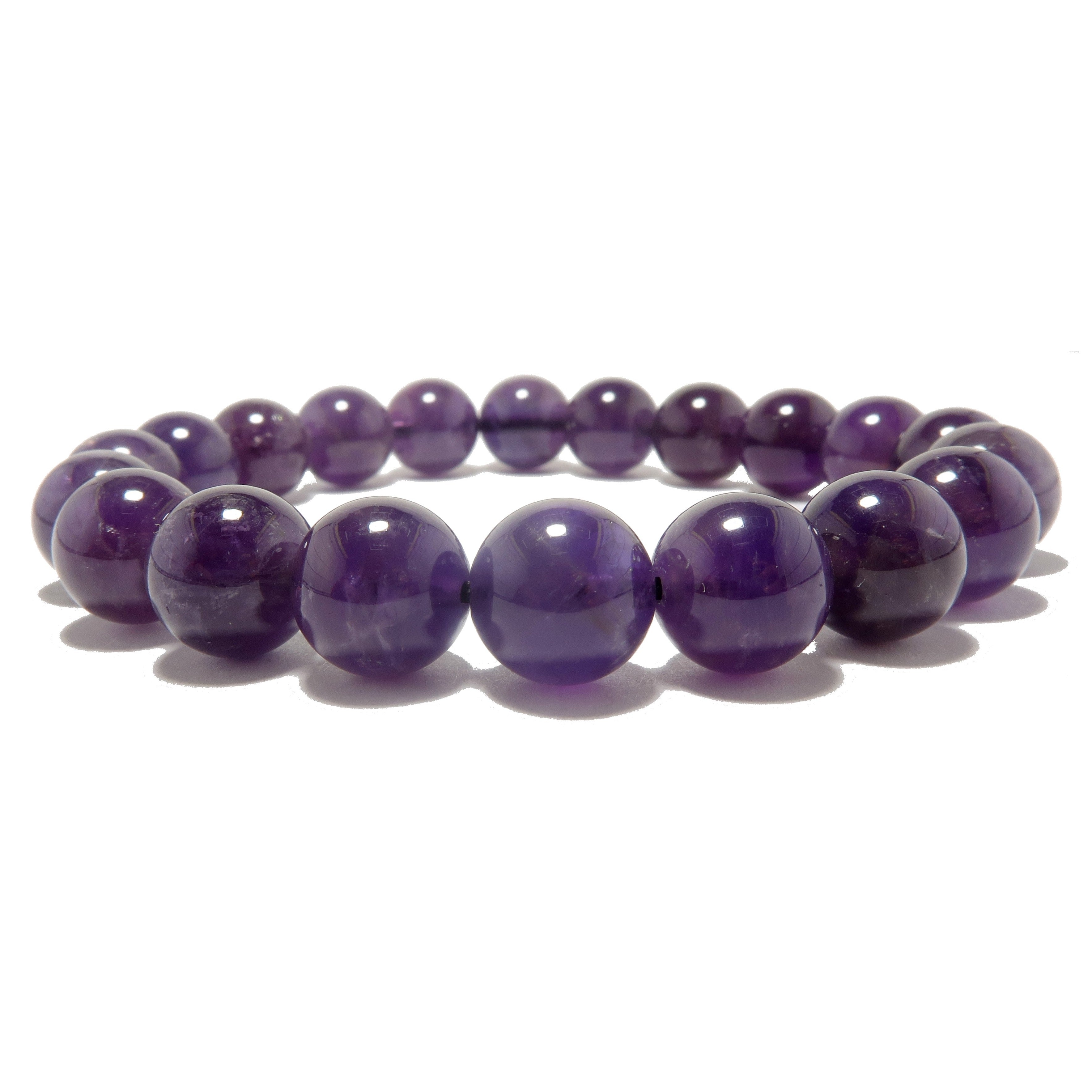 Amethyst Armband, tiefviolette Edelsteinperlen, göttliches Erwachen