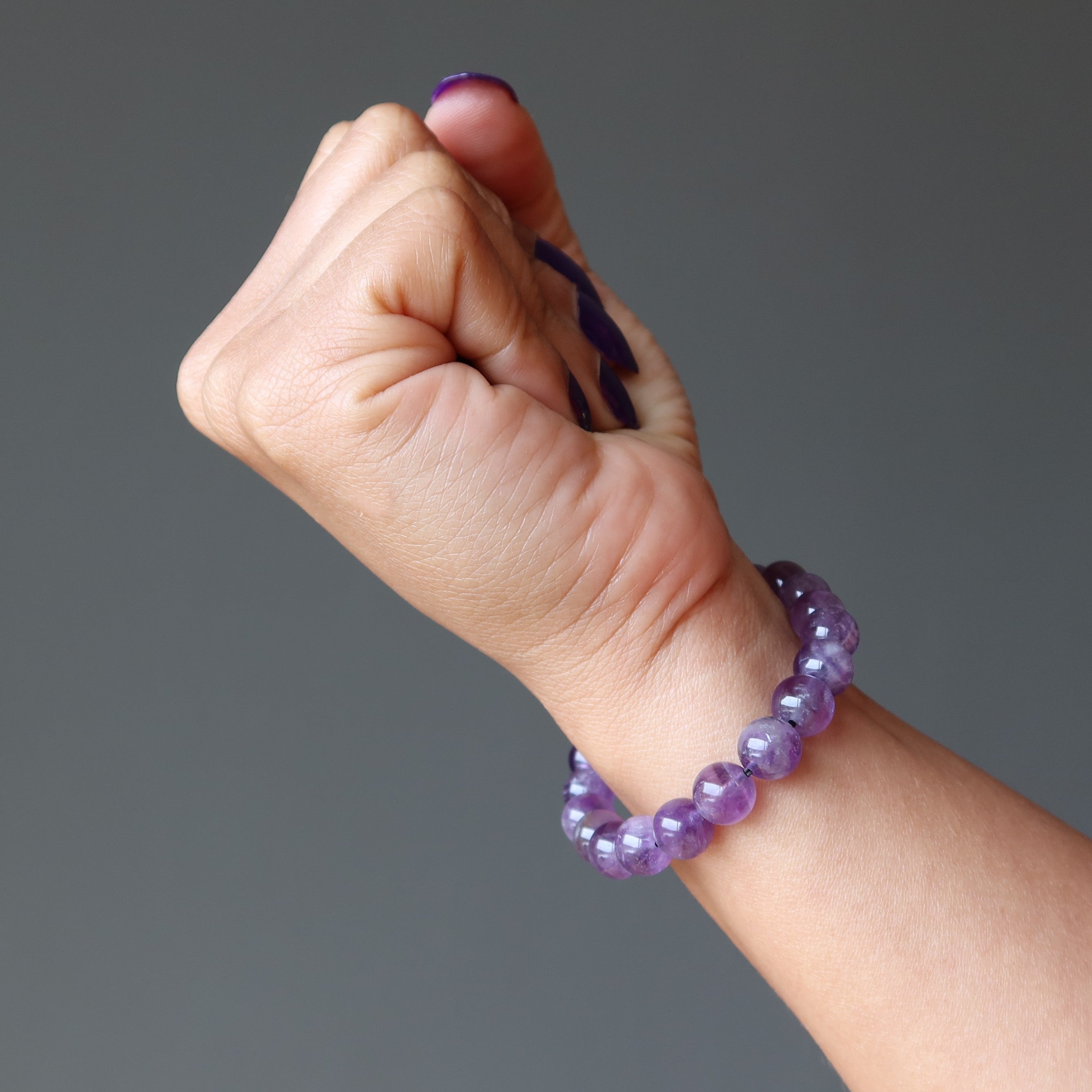 Amethyst Bracelet Lilac Purple Gemstone Beads Soul in Bloom