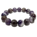 Amethyst Bracelet Purple Chevron Crystal Beads of Karma