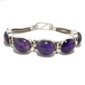 Amethyst Bracelet in Sterling Silver Timeless Spirit 7 Inch