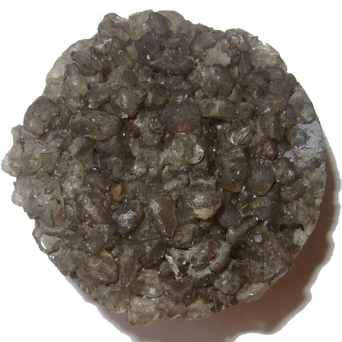 Amethyst Cluster Purple Crystal Smoky Quartz Double-Sided Circle