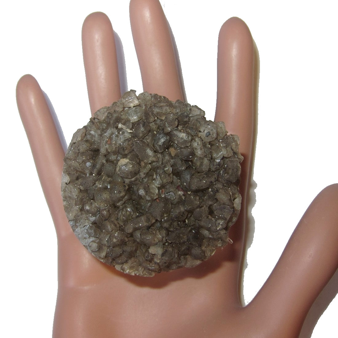 Amethyst Cluster Purple Crystal Smoky Quartz Double-Sided Circle