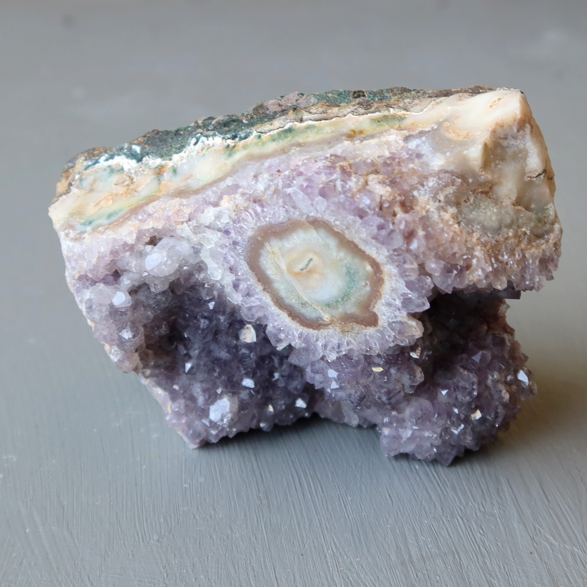 Amethyst Flower Child Cluster Rare Protective Eye Intuitive Gem