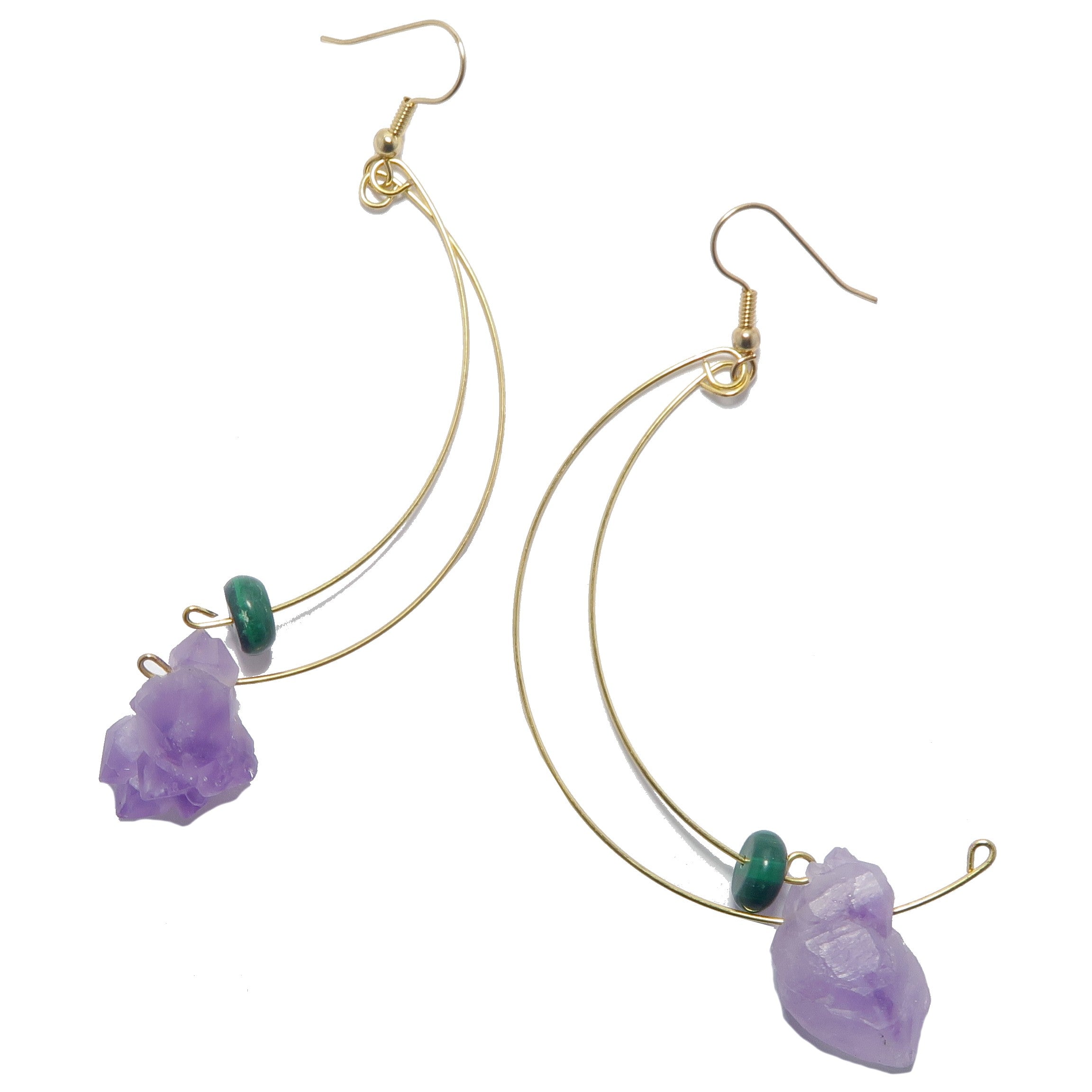 Amethystohrringe Malachit Modern Königlich Edelstein