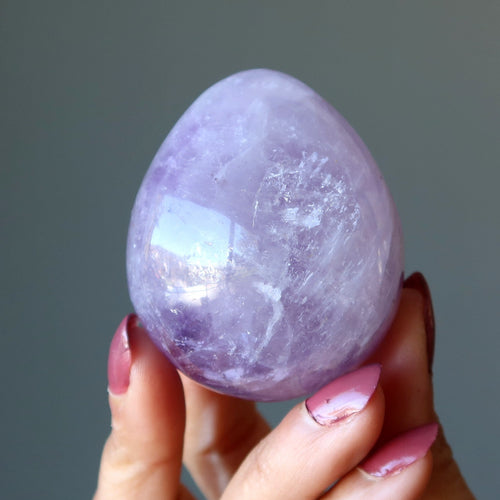 Amethyst-Ei Glaube an Wunder Violetter Stein