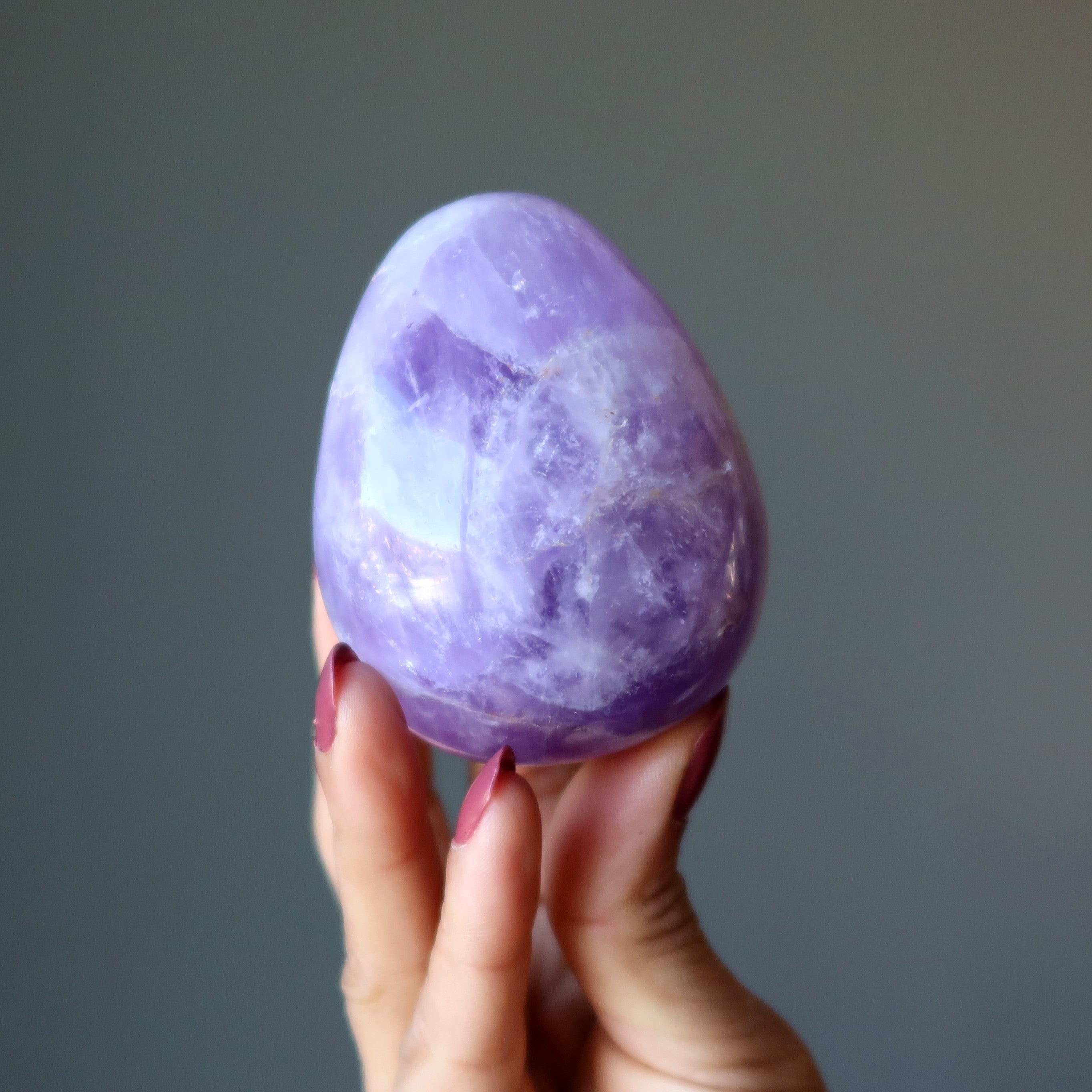Amethyst Egg Believe in Miracles Purple Stone