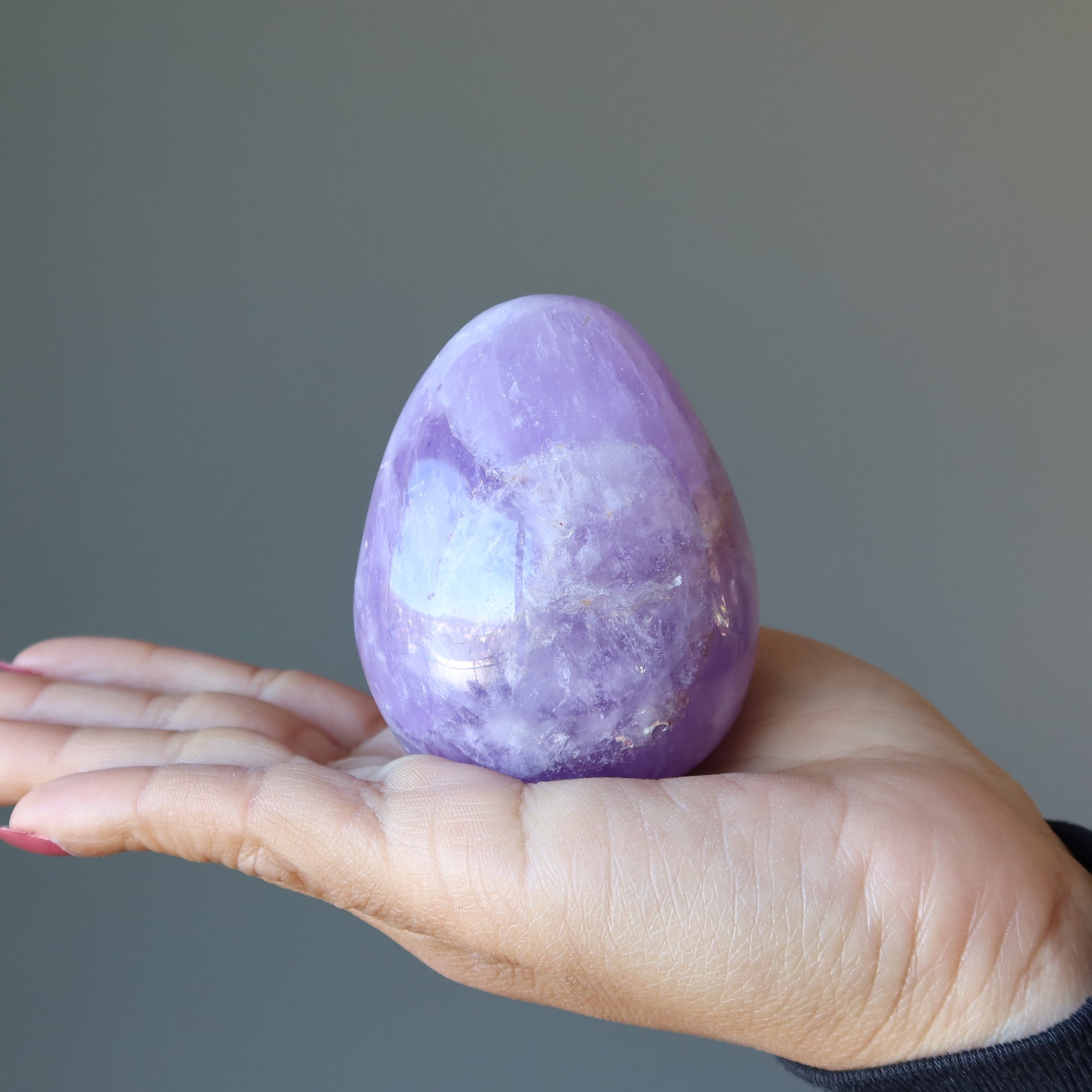 Amethyst Egg Believe in Miracles Purple Stone