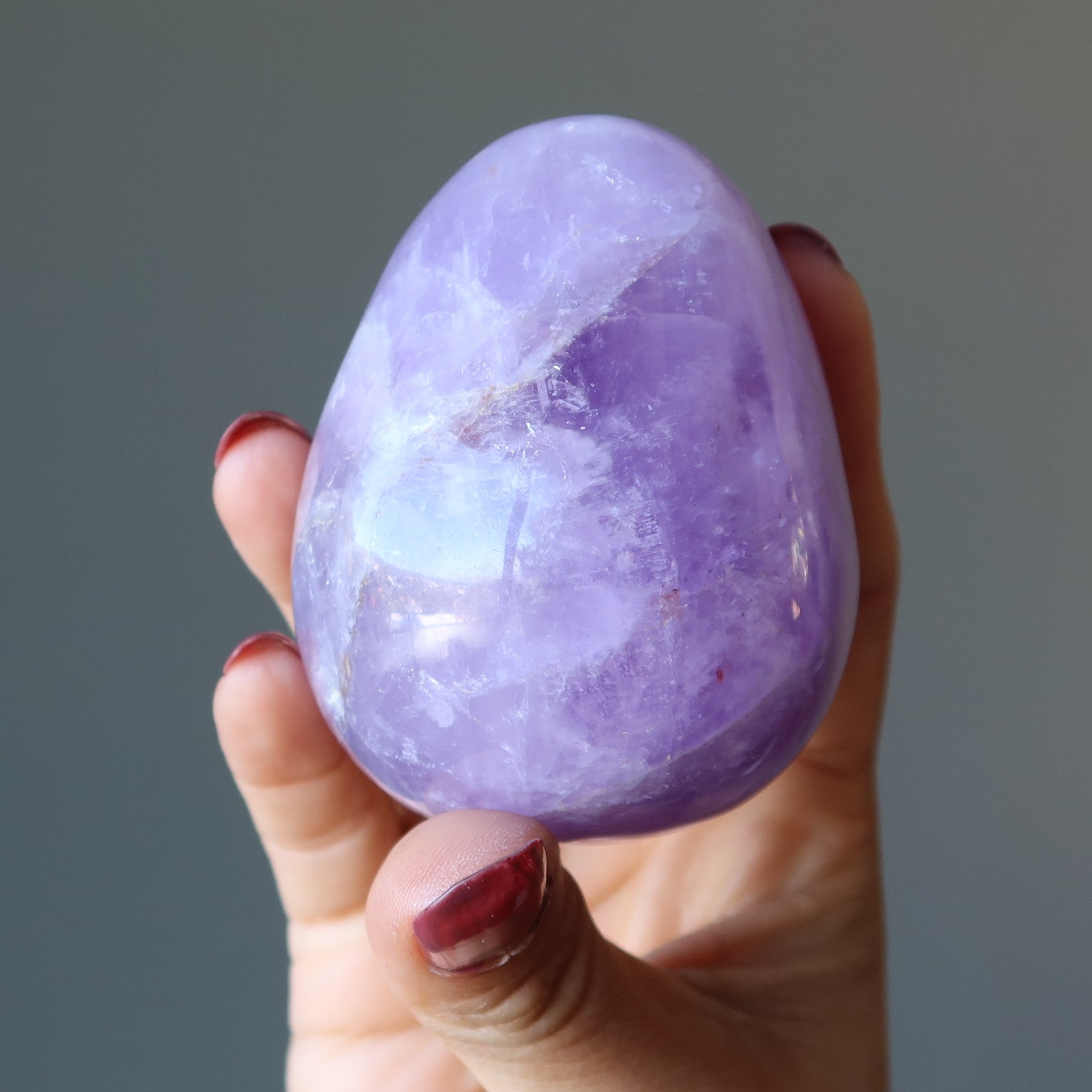 Amethyst Egg Believe in Miracles Purple Stone