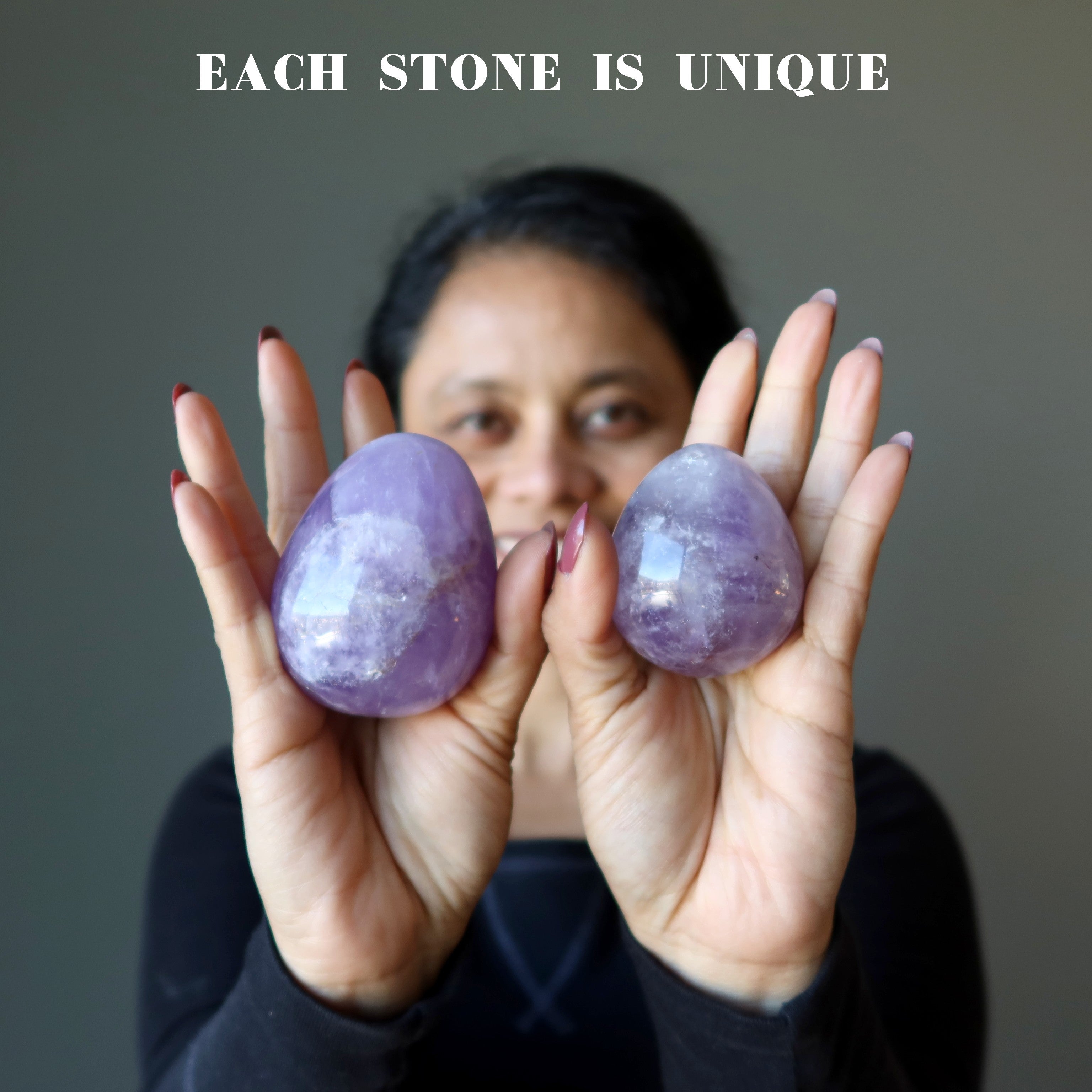 Amethyst Egg Believe in Miracles Purple Stone
