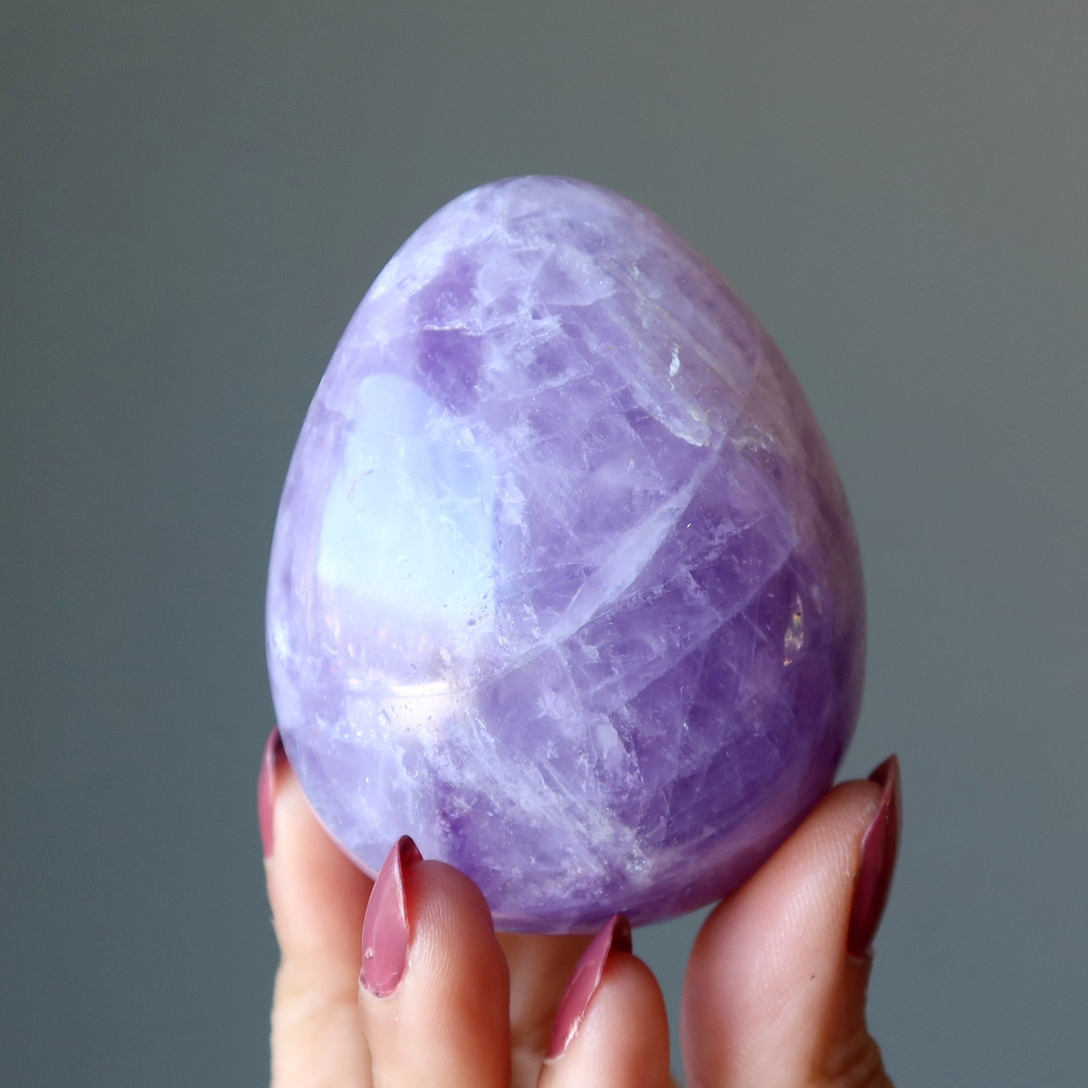 Amethyst Egg Believe in Miracles Purple Stone