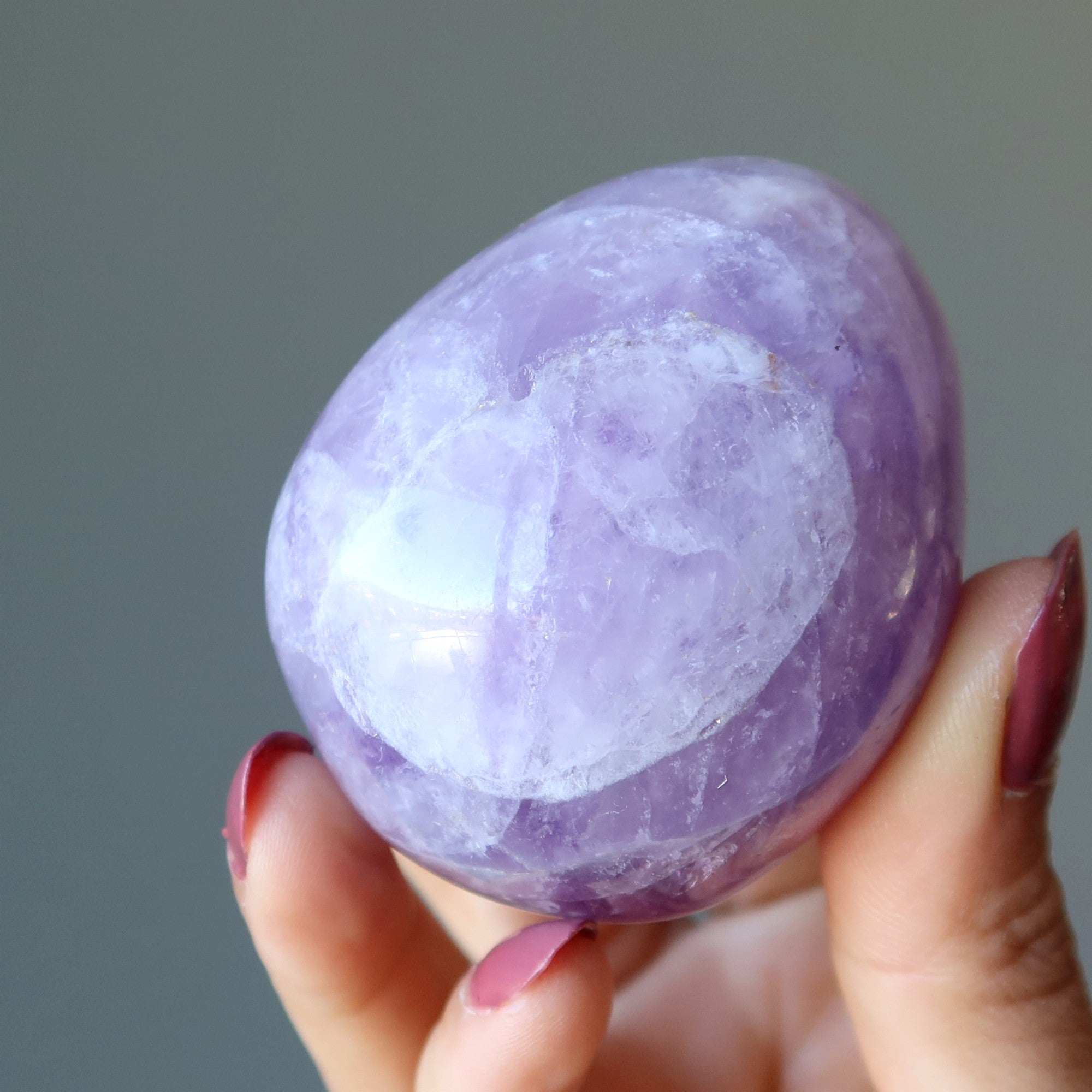 Amethyst Egg Believe in Miracles Purple Stone