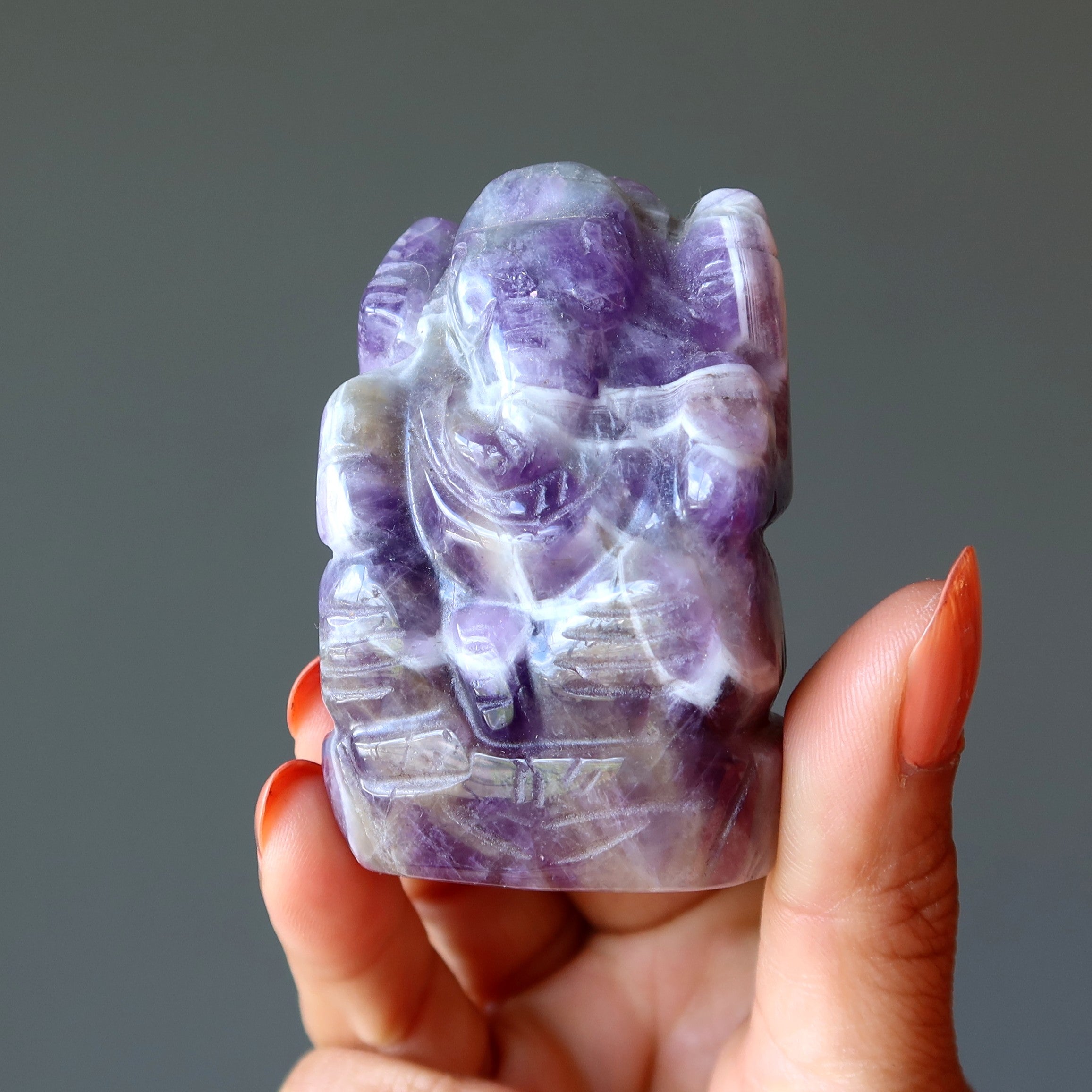 Amethyst Ganesh Spirituality Elephant God Statue Crystal
